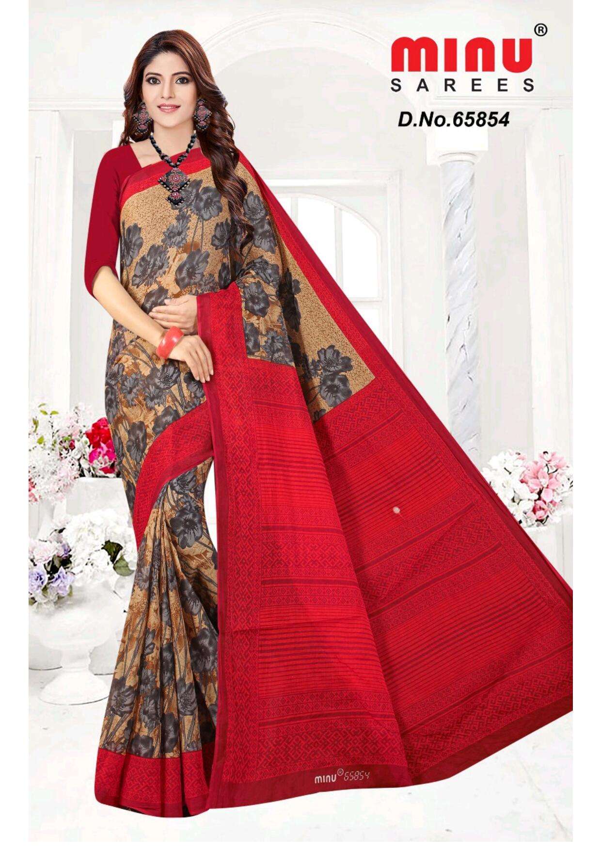 Minu BUNTY Assorted Cotton Saree-4P catalog