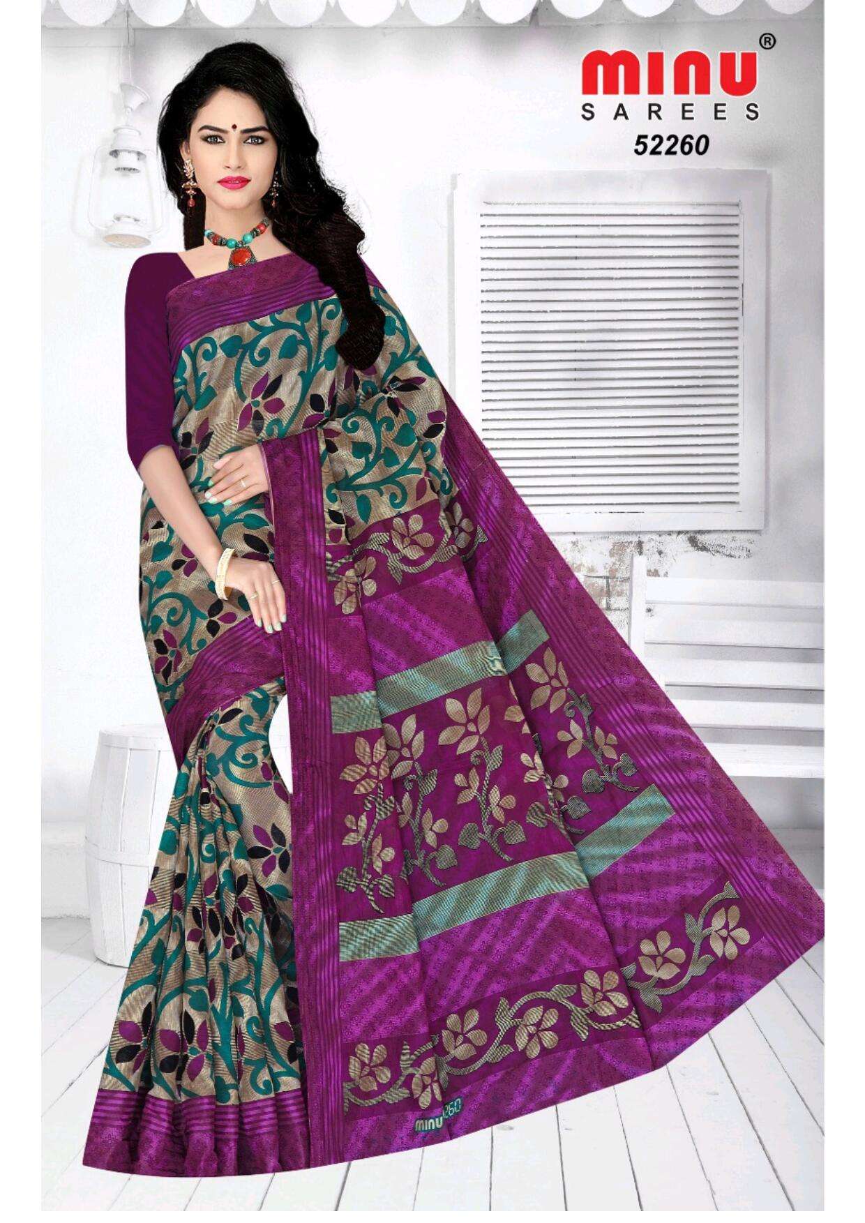 Minu BUNTY Assorted Cotton Saree-4P catalog