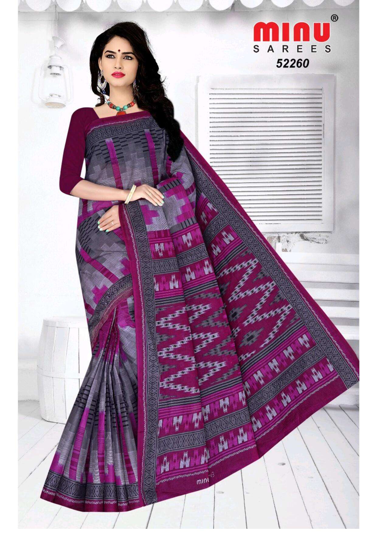 Minu BUNTY Assorted Cotton Saree-4P catalog