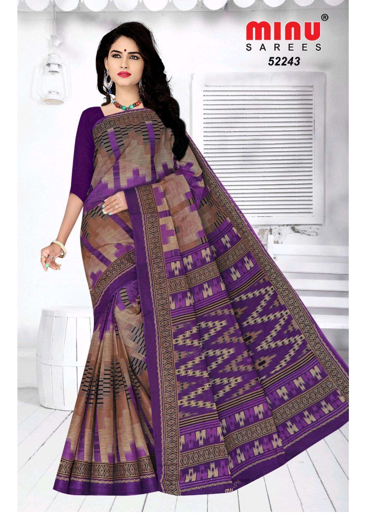 Minu BUNTY Assorted Cotton Saree-4P catalog