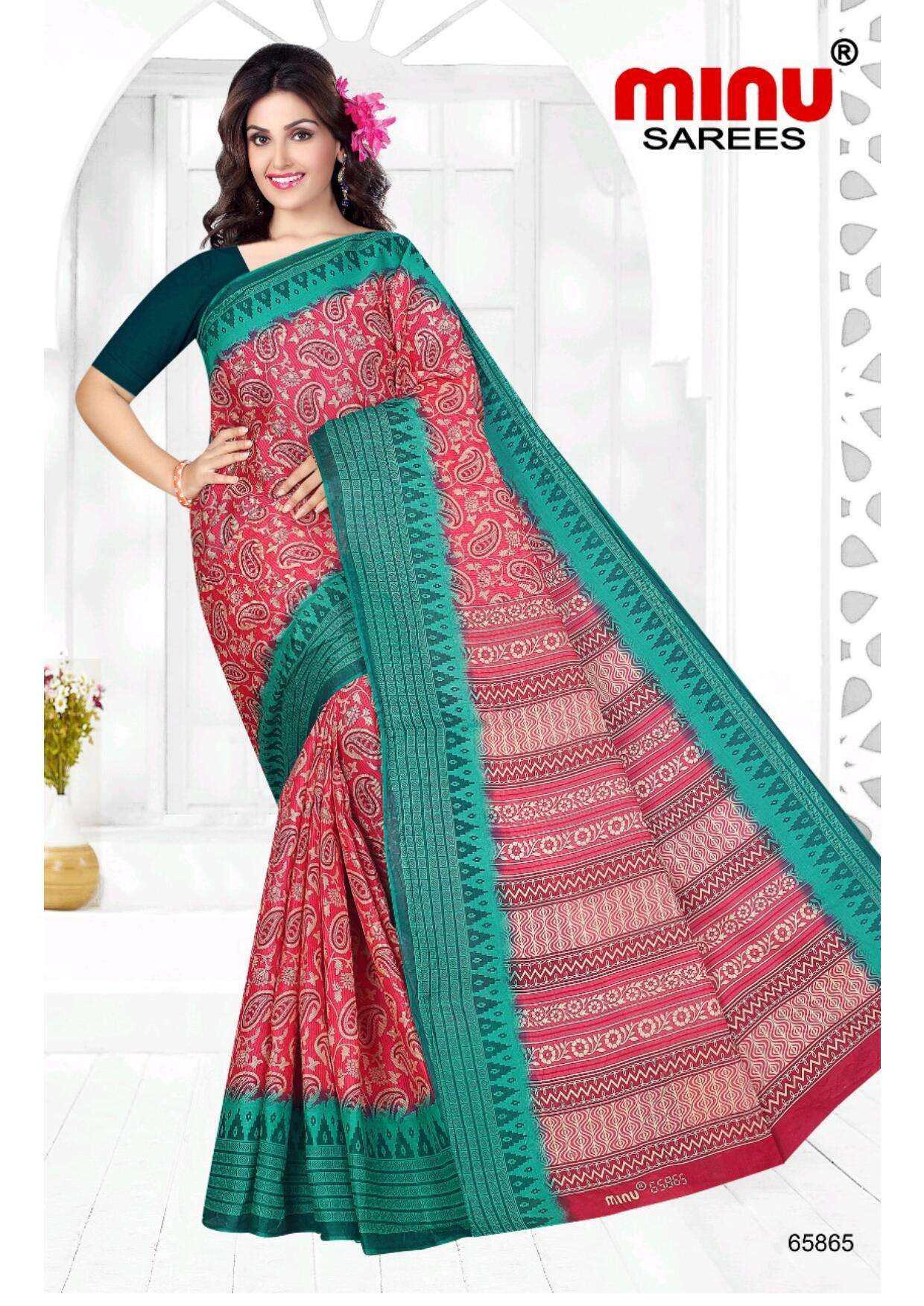 Minu BUNTY Assorted Cotton Saree-4P catalog