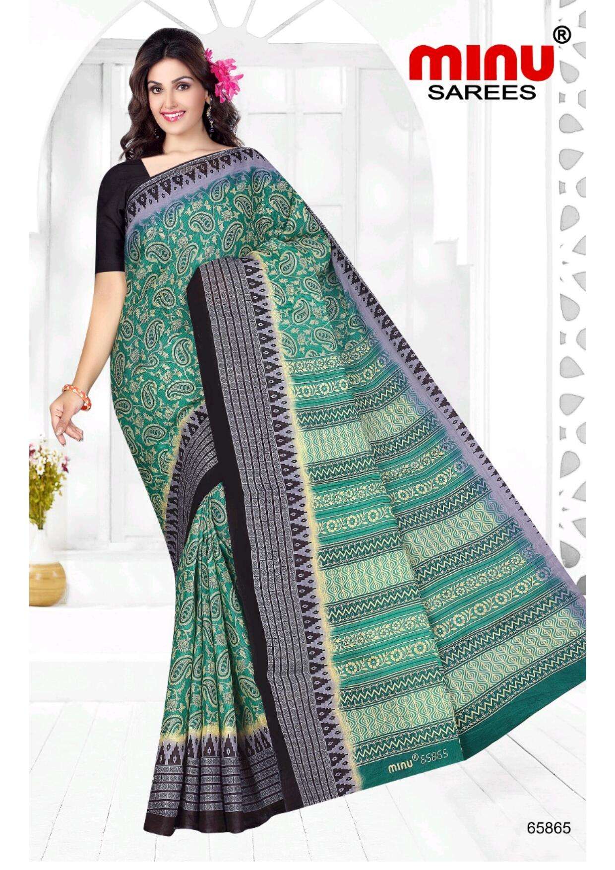 Minu BUNTY Assorted Cotton Saree-4P catalog