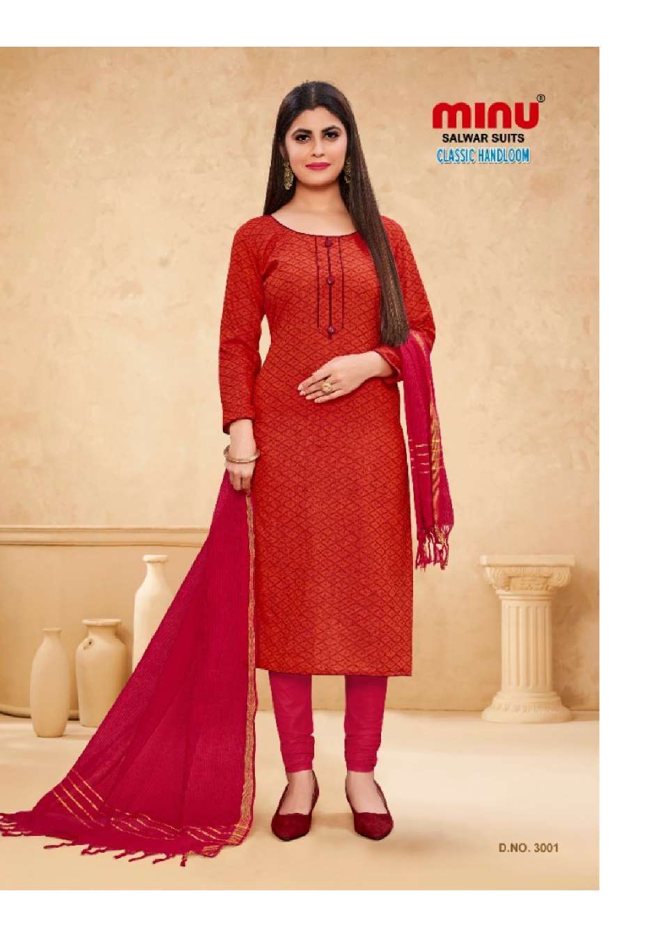Minu CLASSIC HANDLOOM Cotton Dress Material-8P Catalog