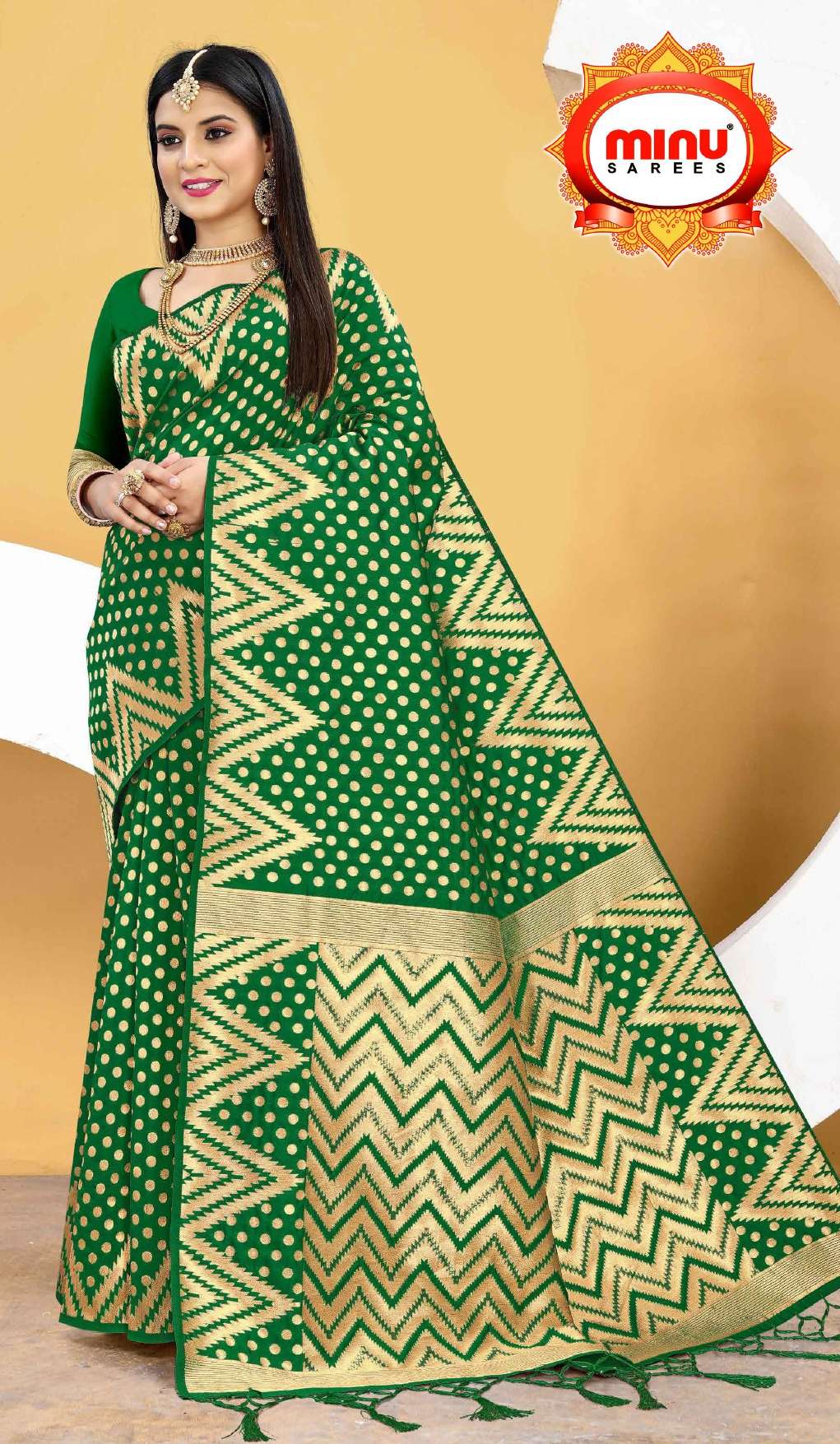 Minu COPPER STYLE VOL-1 Chanderi Silk Saree-8P Catalog