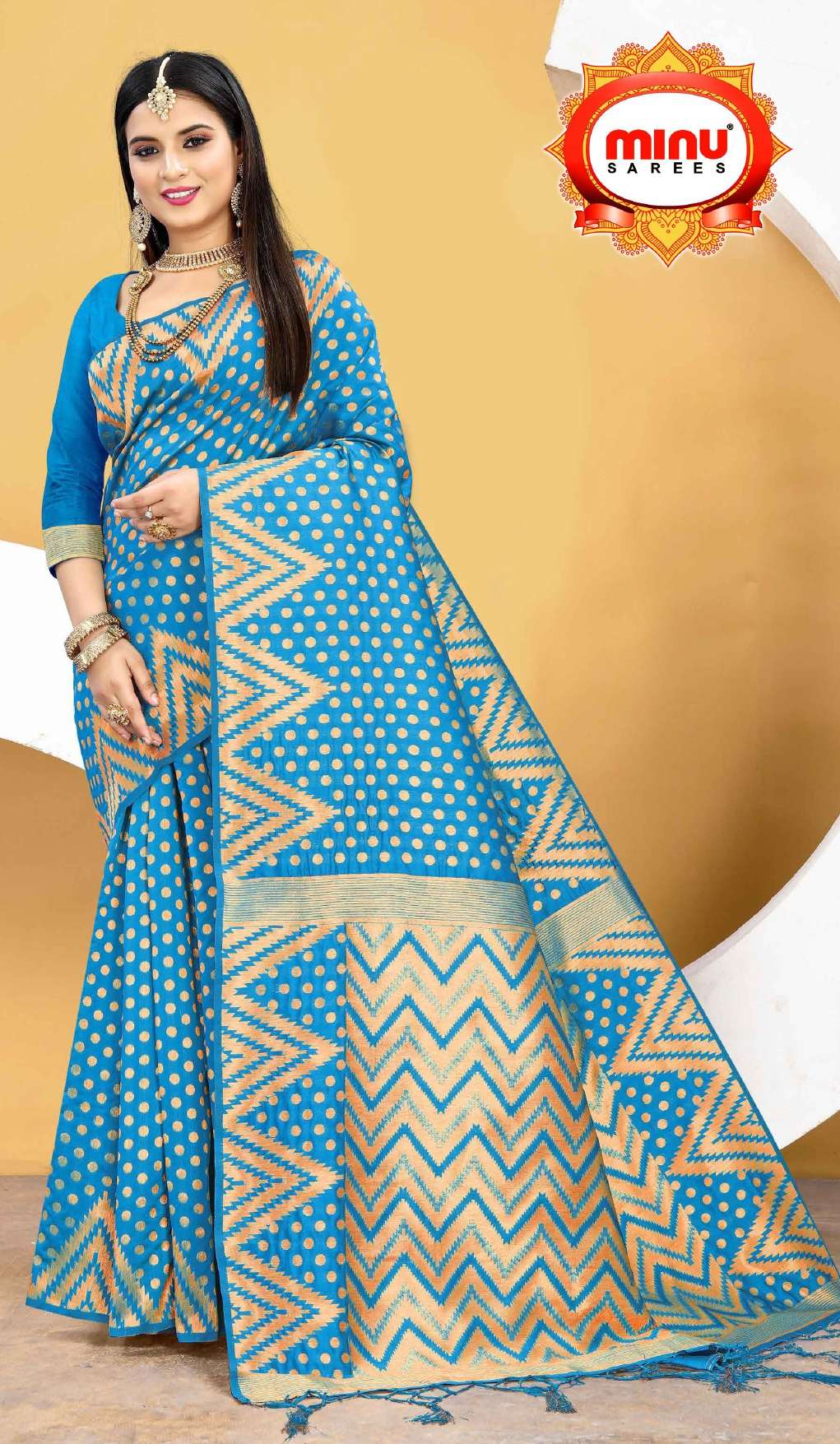 Minu COPPER STYLE VOL-1 Chanderi Silk Saree-8P Catalog