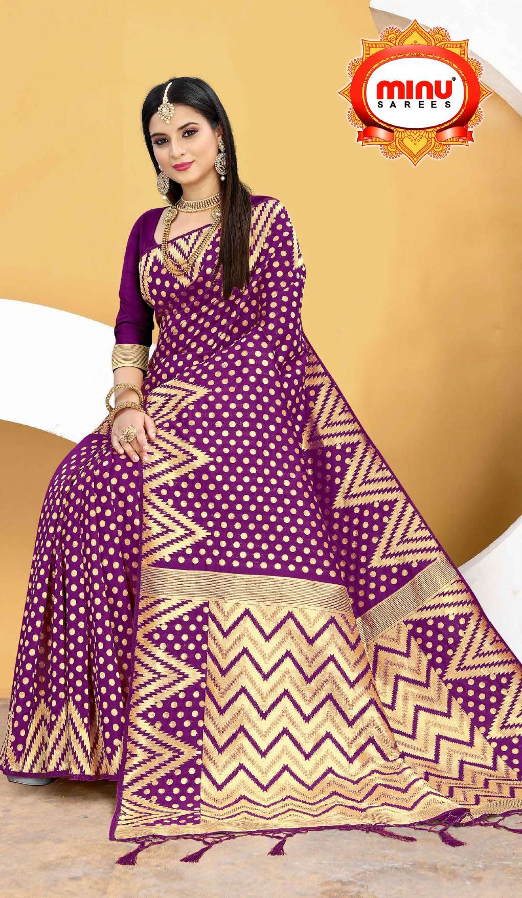 Minu COPPER STYLE VOL-1 Chanderi Silk Saree-8P Catalog