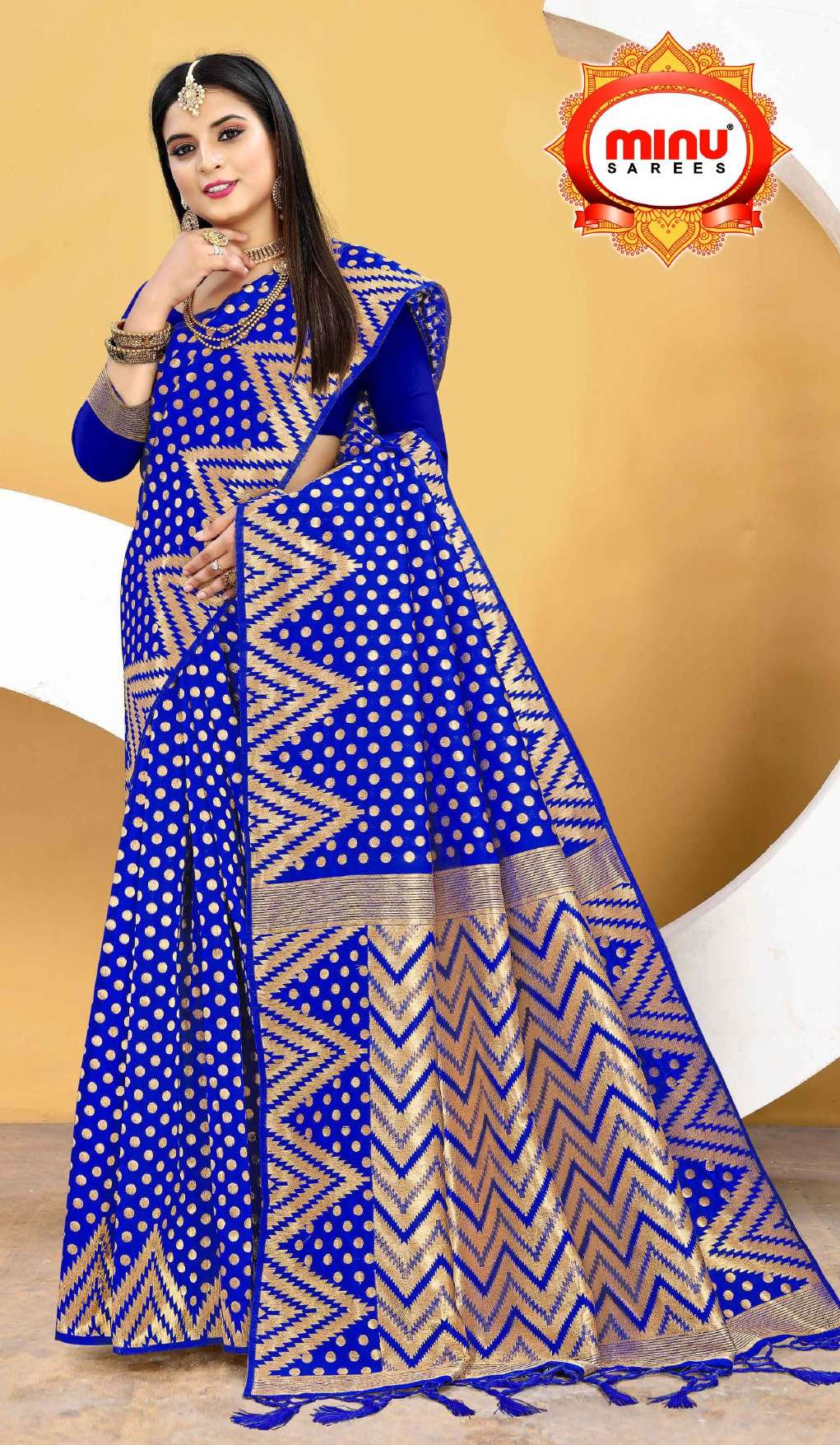 Minu COPPER STYLE VOL-1 Chanderi Silk Saree-8P Catalog