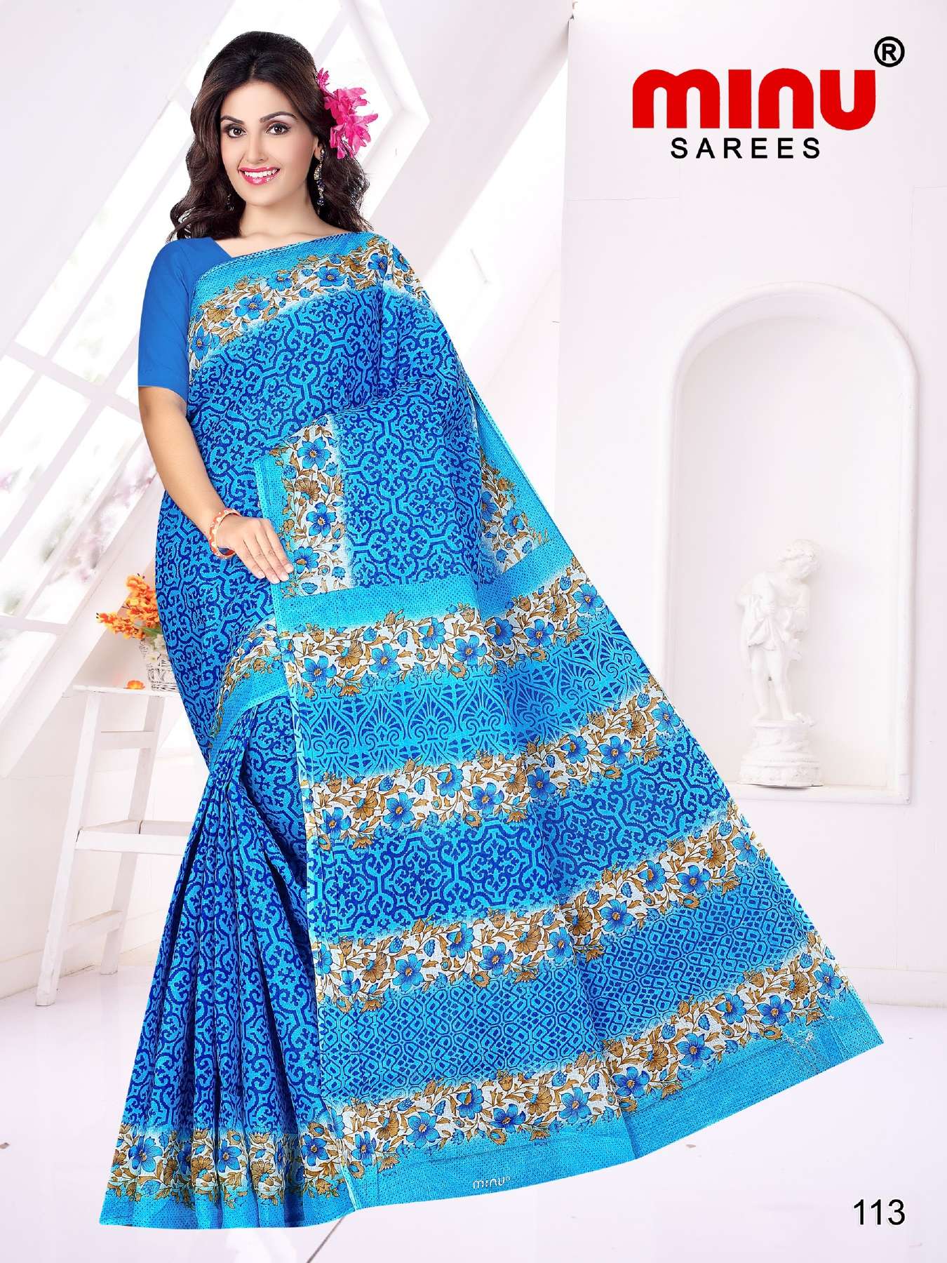 Minu HOWRAH BRIDGE Cotton Saree-15P Catalog