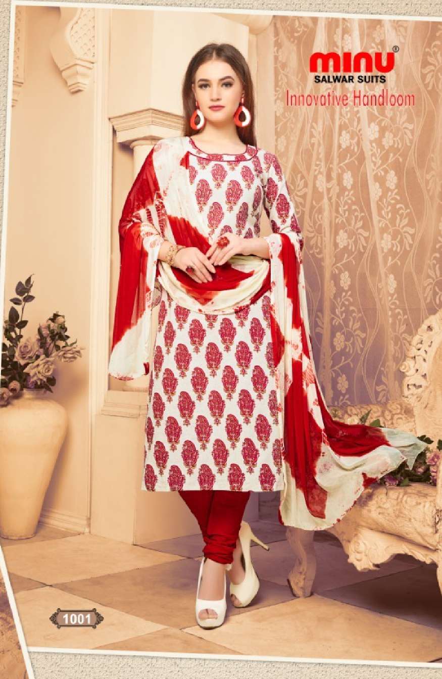 Minu INNOVATIVE HANDLOOM Cotton Printed Dress Material-8P Catalog