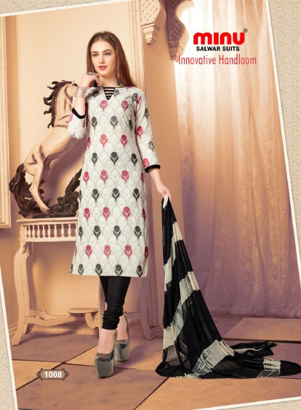 Minu INNOVATIVE HANDLOOM Cotton Printed Dress Material-8P Catalog