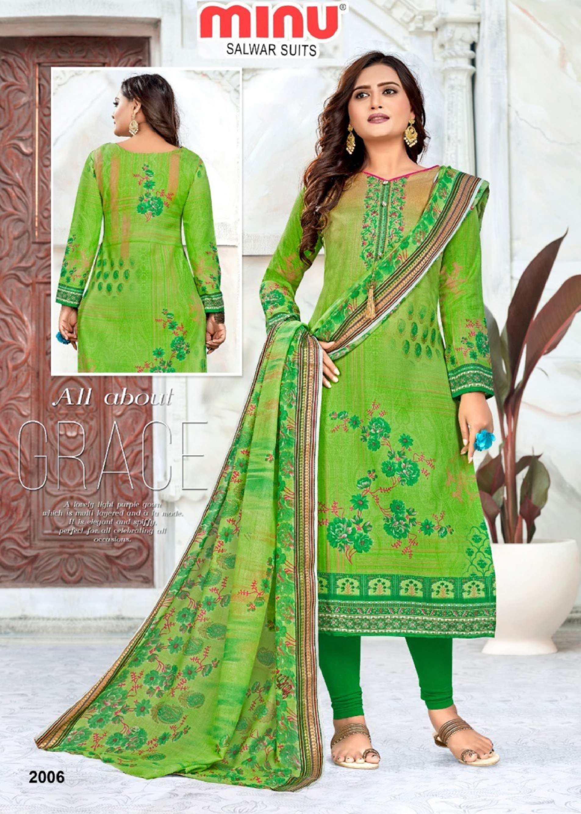 Minu KOHINOOR Vol-2 Cotton Blend Printed Dress Material-12P Catalog
