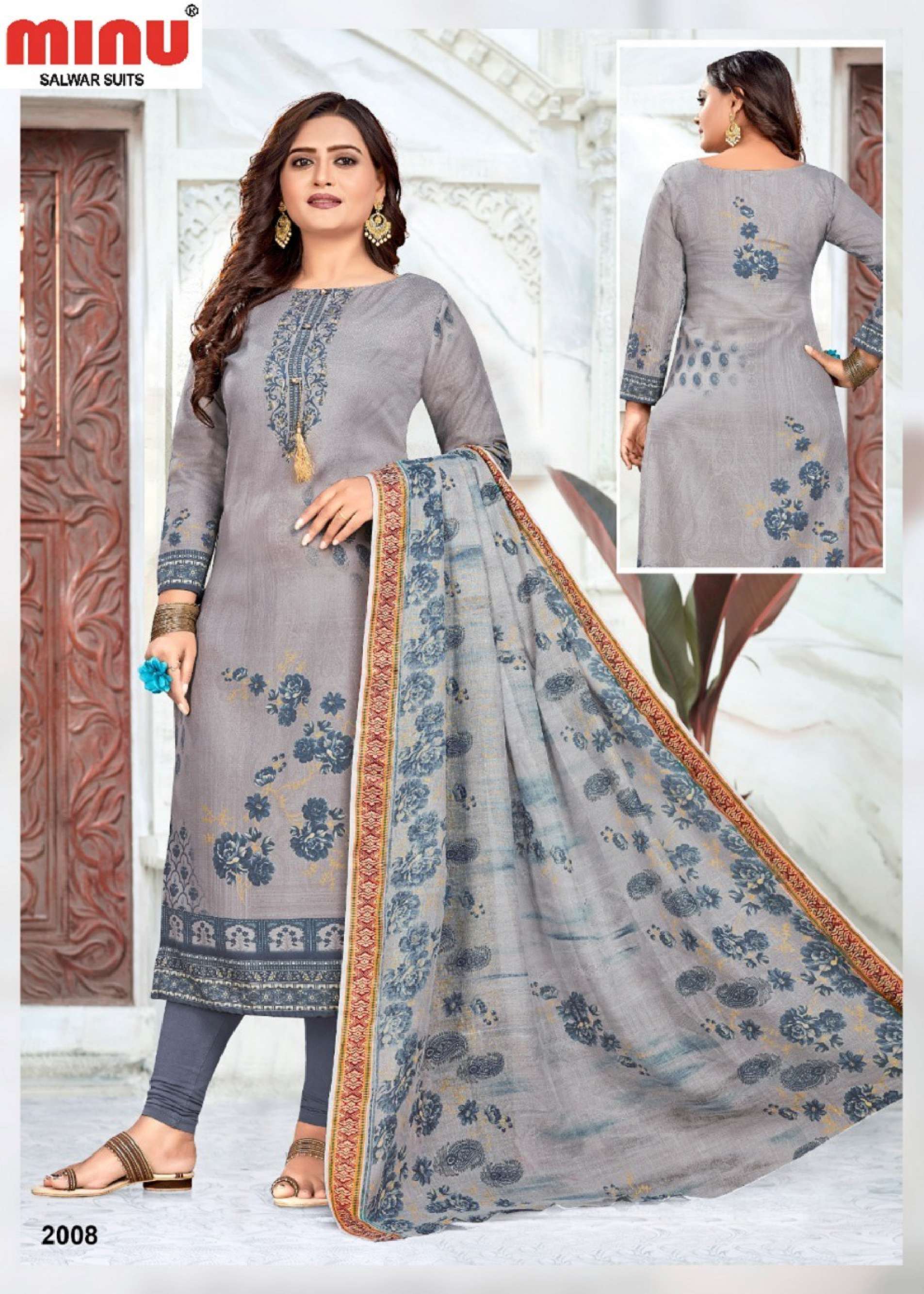 Minu KOHINOOR Vol-2 Cotton Blend Printed Dress Material-12P Catalog