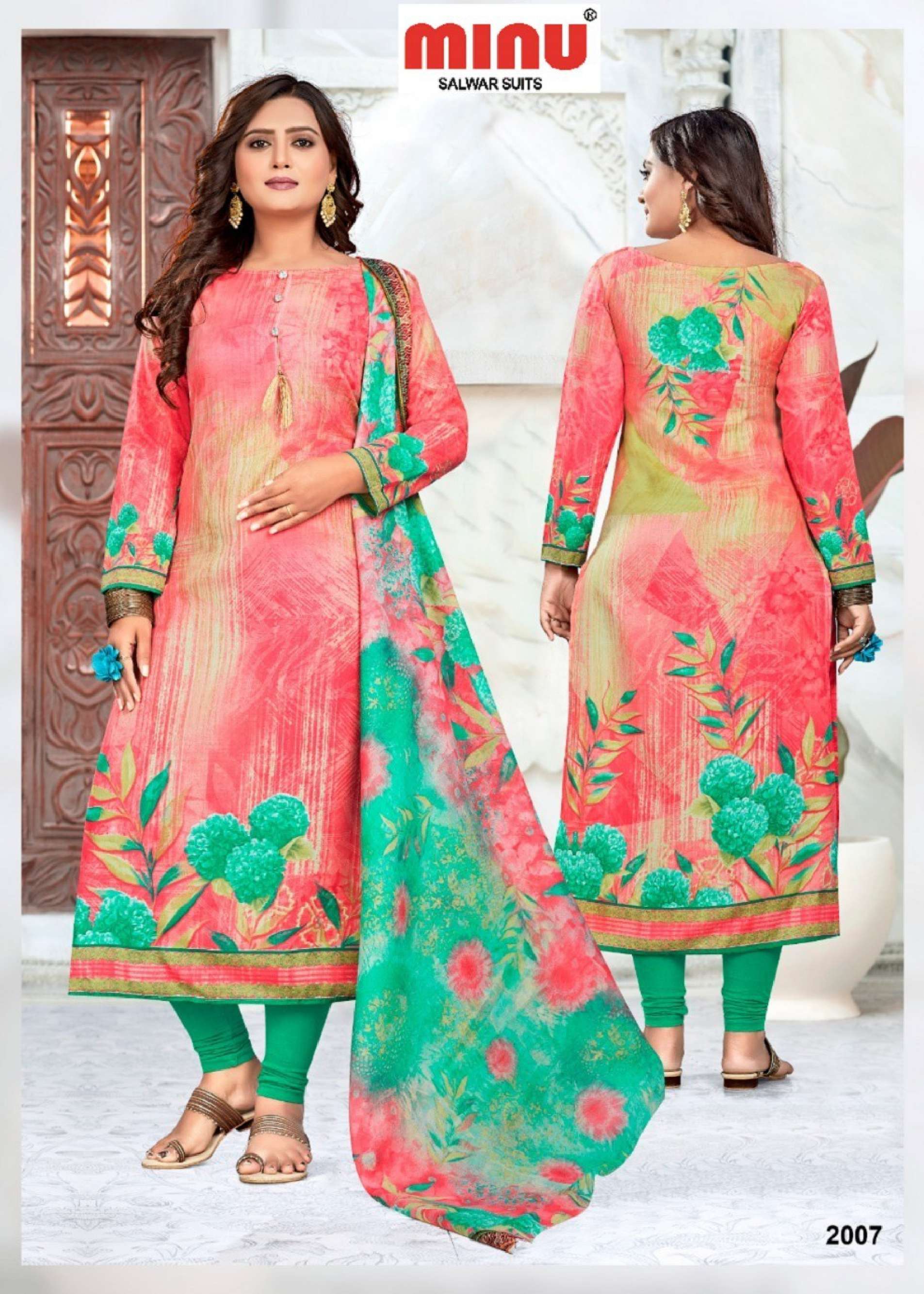 Minu KOHINOOR Vol-2 Cotton Blend Printed Dress Material-12P Catalog