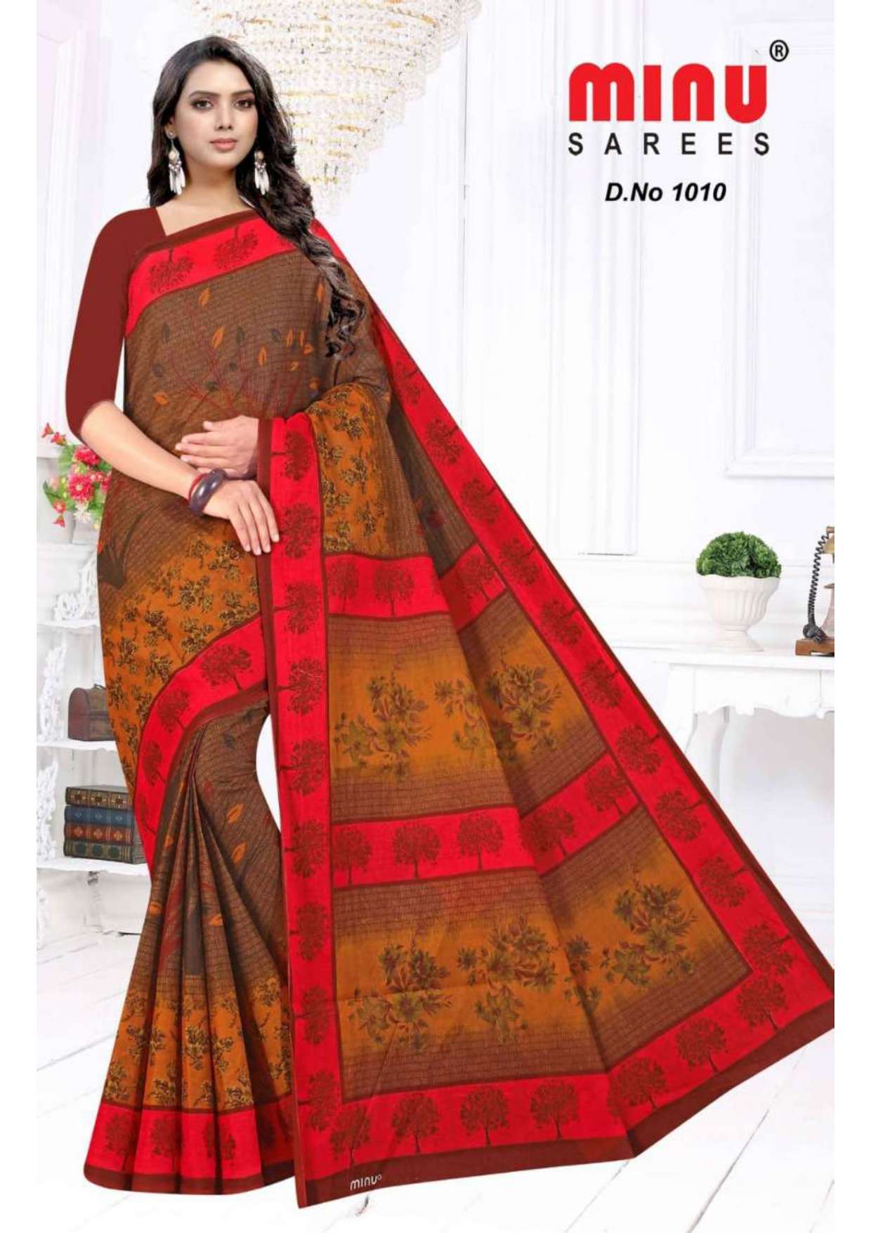 Minu MALANG Cotton Saree-12P Catalog