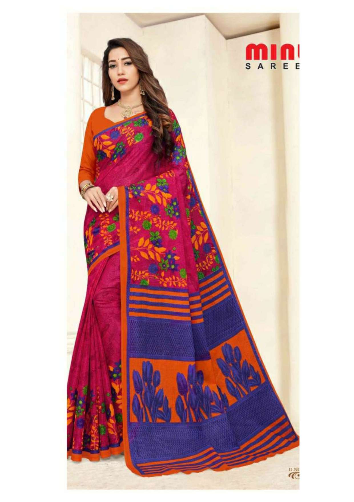 Minu MALANG Cotton Saree-12P Catalog