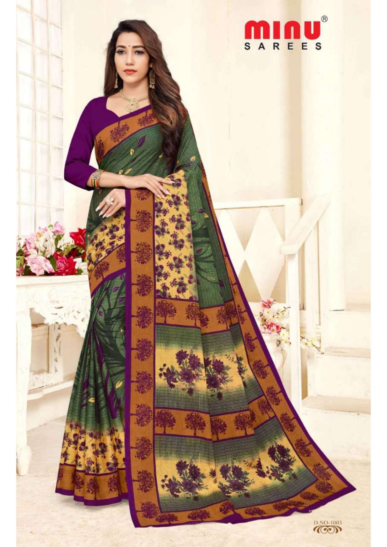 Minu MALANG Cotton Saree-12P Catalog