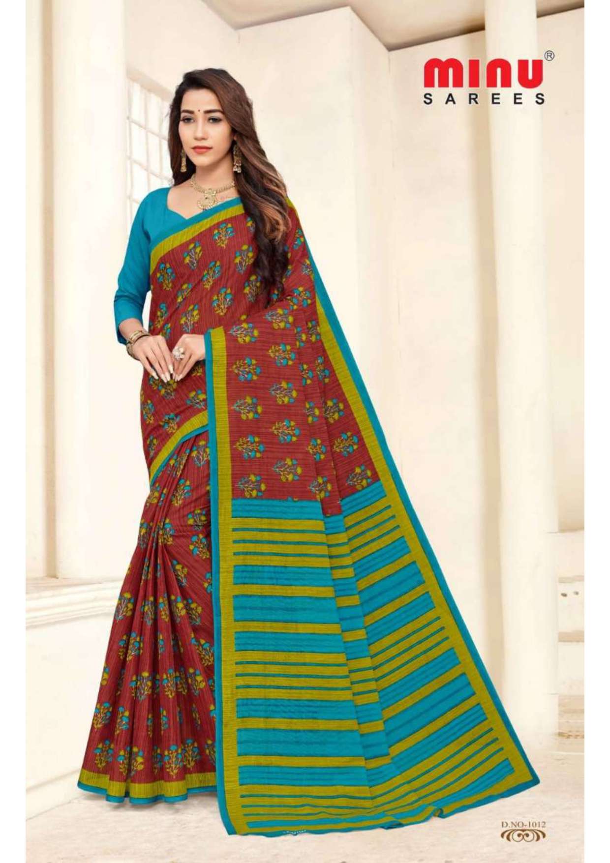 Minu MALANG Cotton Saree-12P Catalog