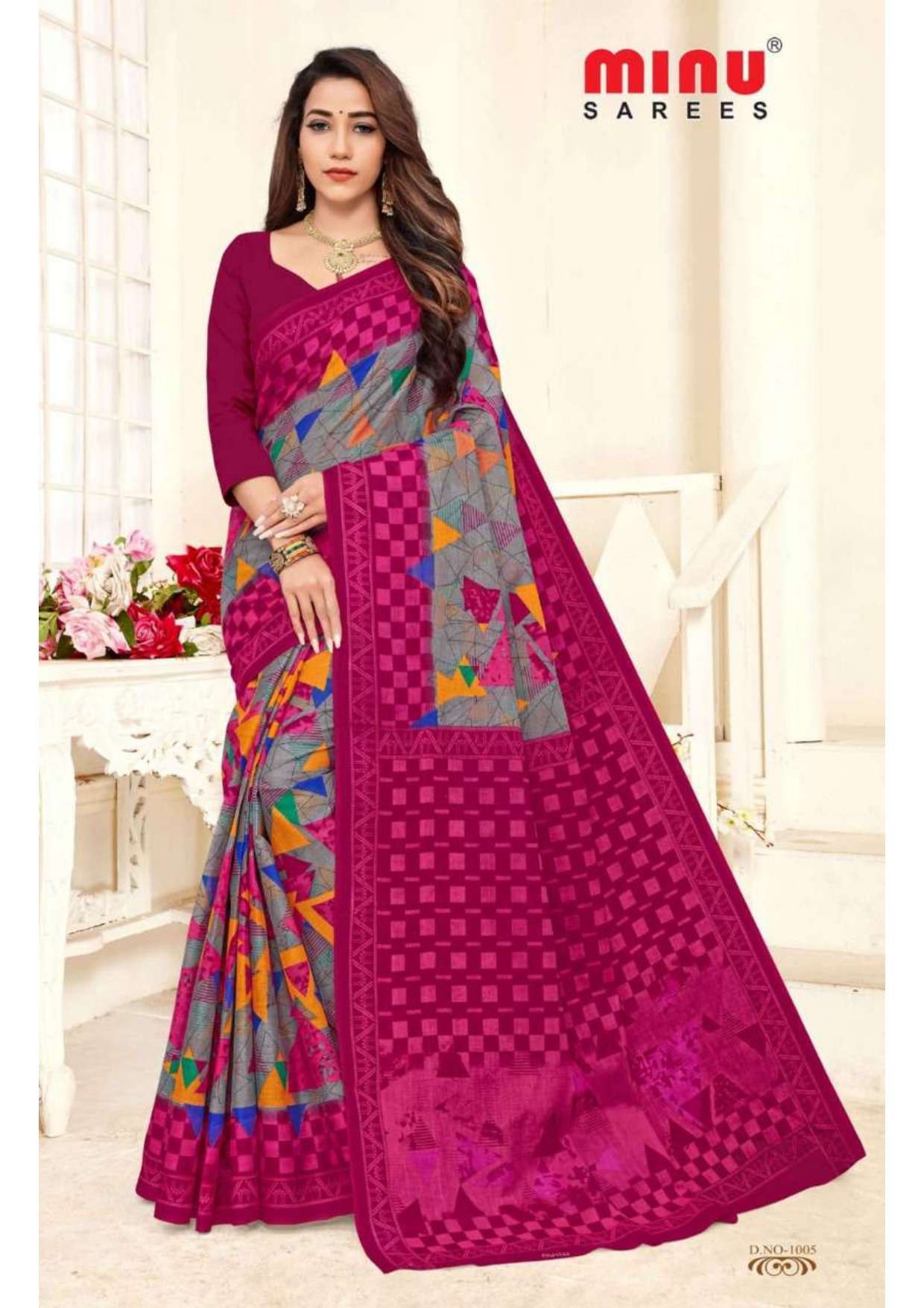 Minu MALANG Cotton Saree-12P Catalog