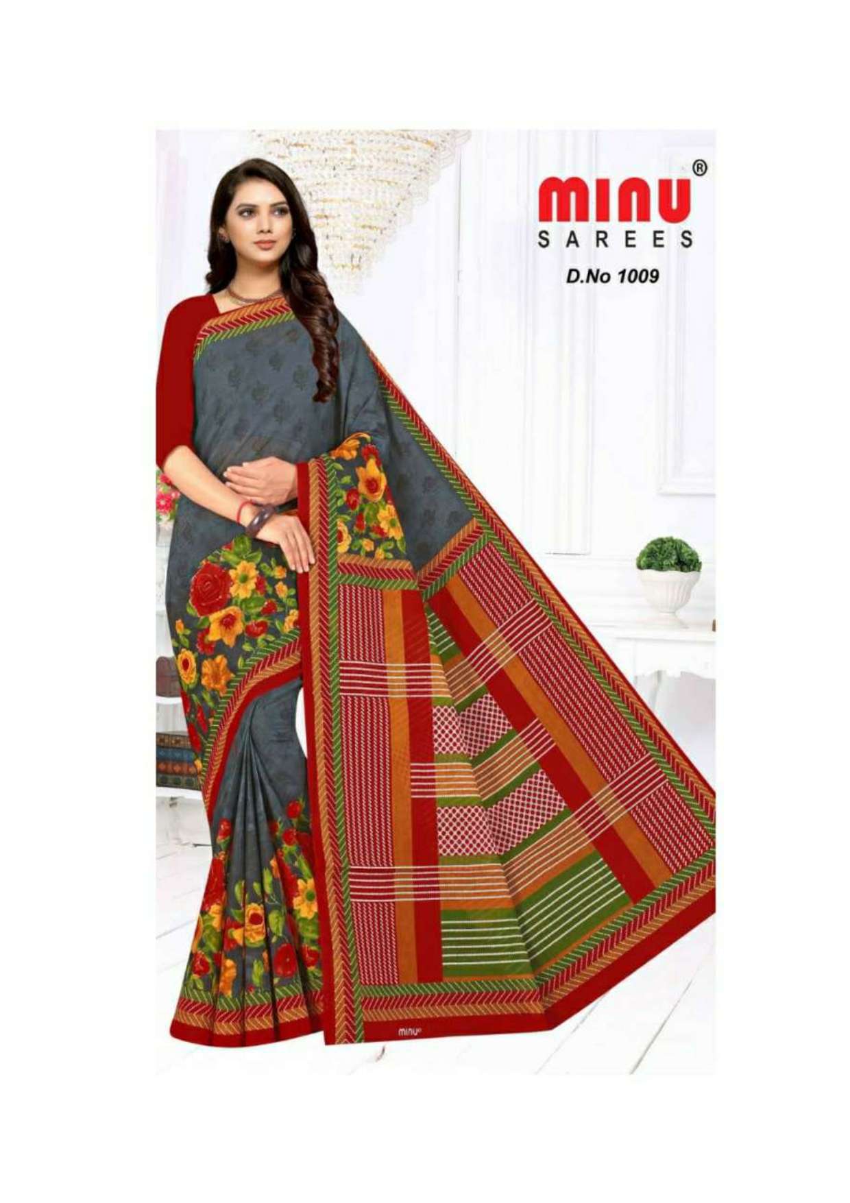 Minu MALANG Cotton Saree-12P Catalog