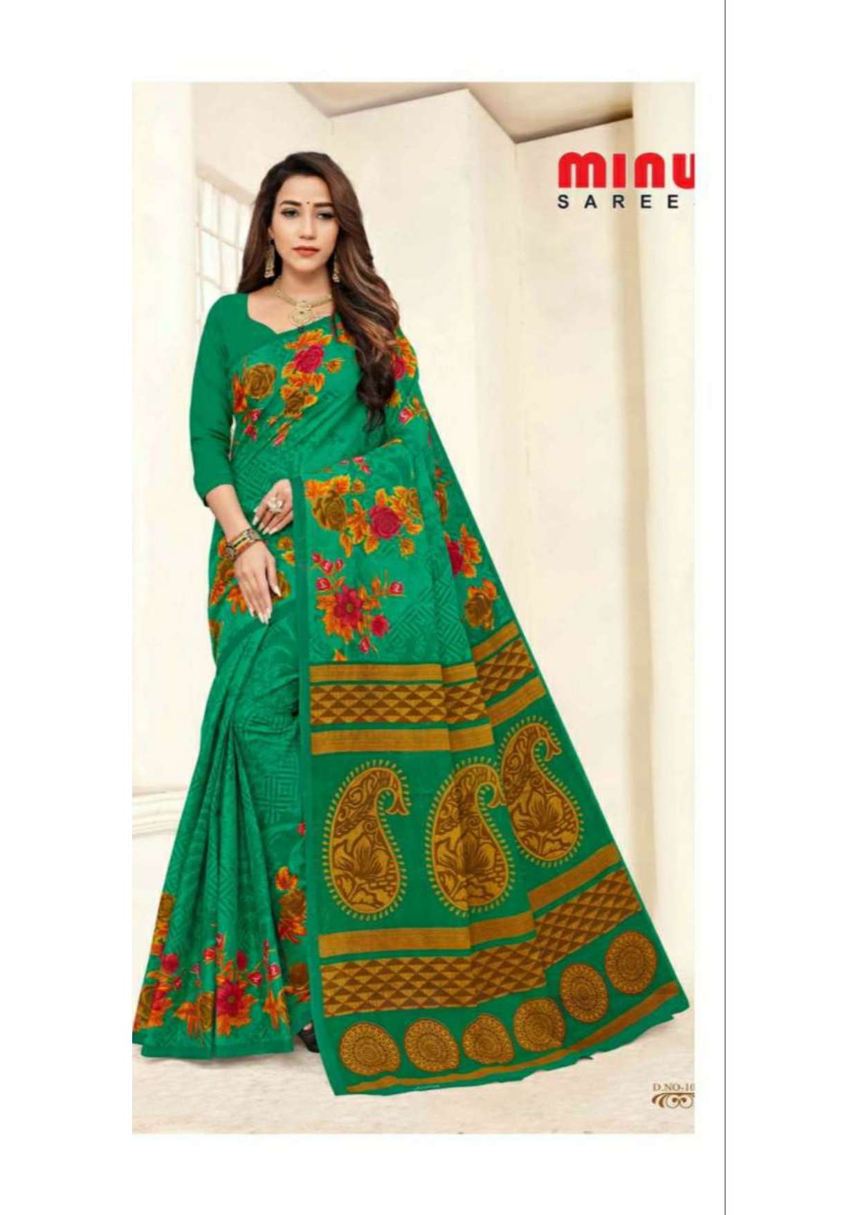 Minu MALANG Cotton Saree-12P Catalog