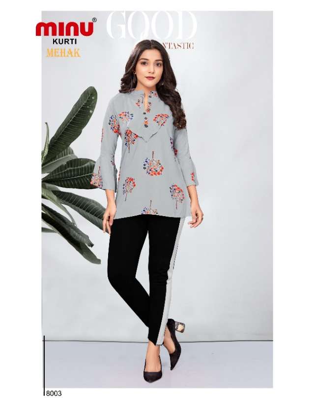 Minu MEHAK Vol-8 Rayon Top-4P Catalog