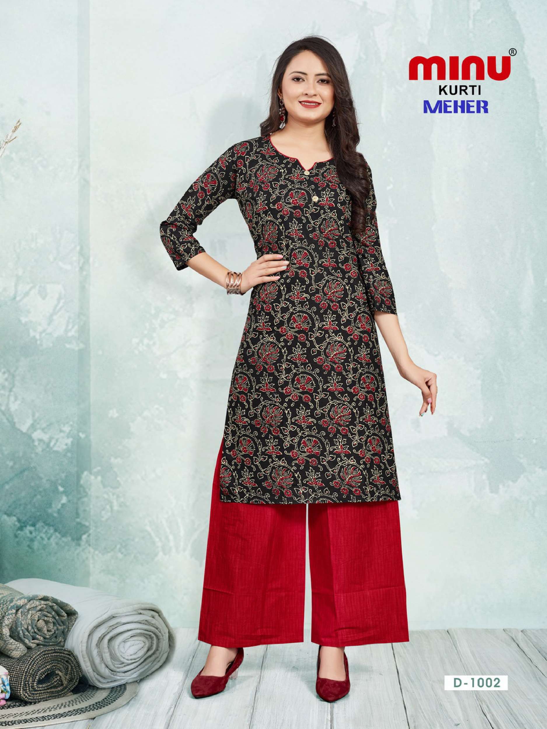 Minu MEHER COMBO Cotton Printed KurtisCombo-10P Catalogue
