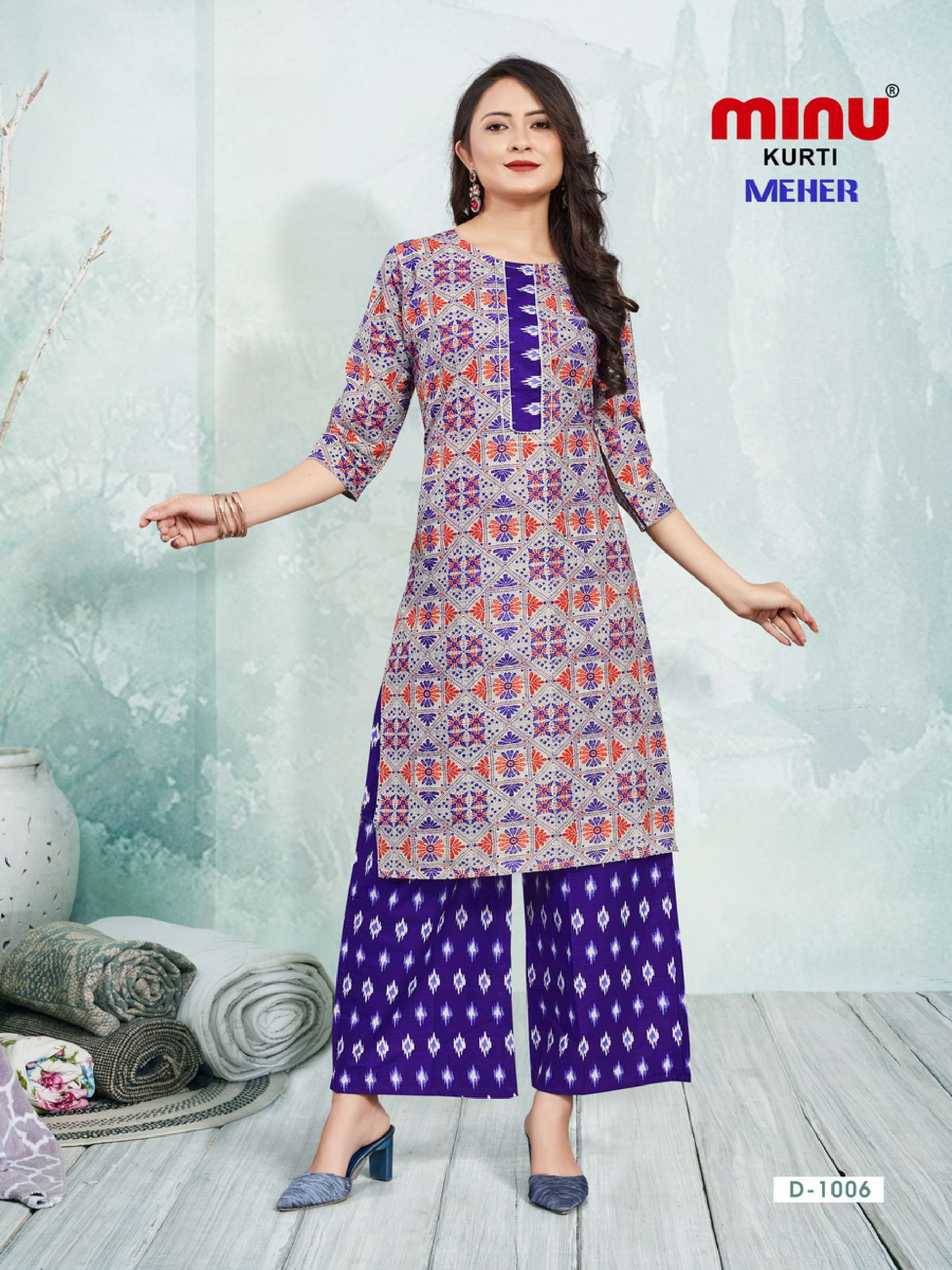 Minu MEHER COMBO Cotton Printed KurtisCombo-10P Catalogue