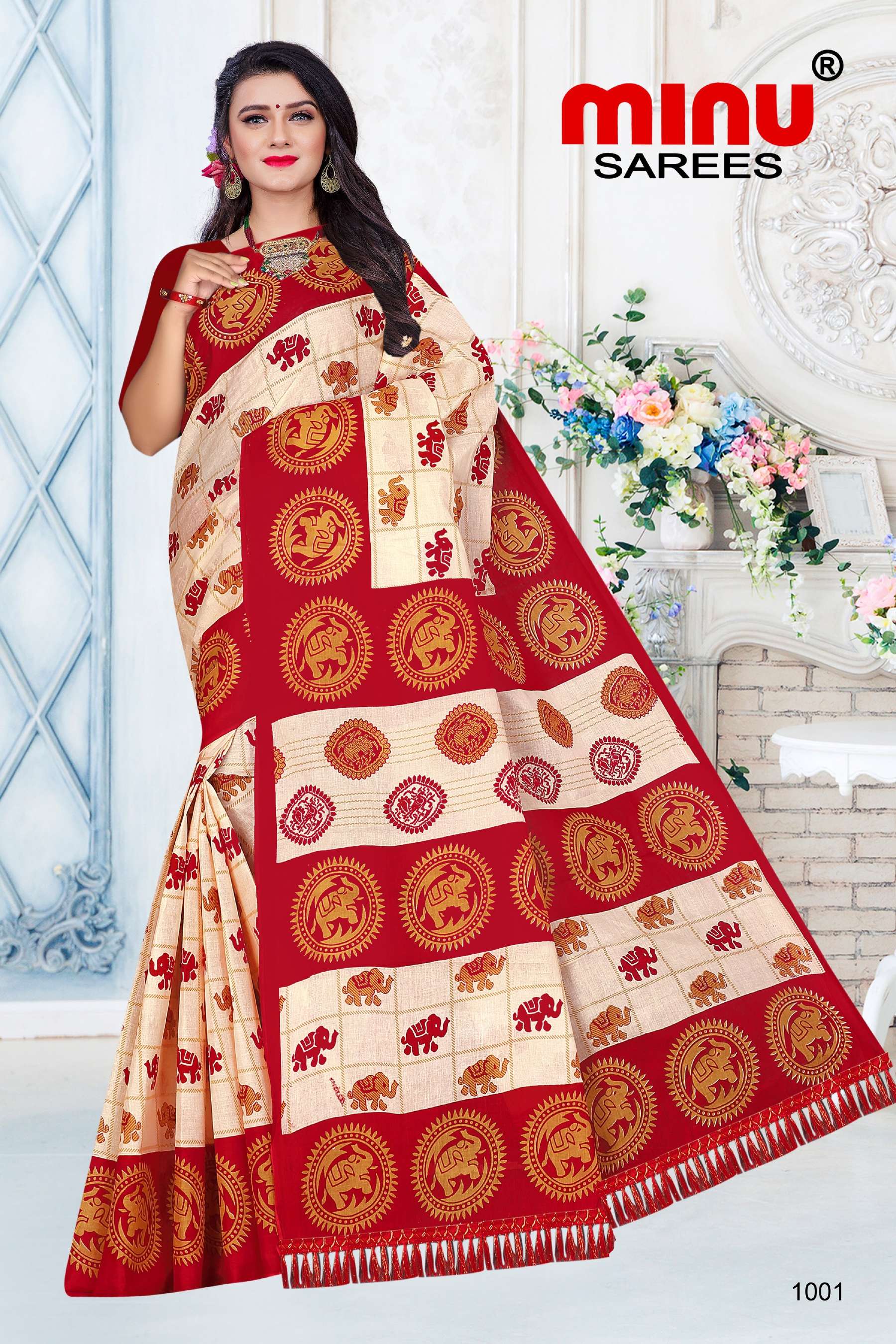 Minu MISS KOLKATA Cotton Printed Saree-12P Catalog