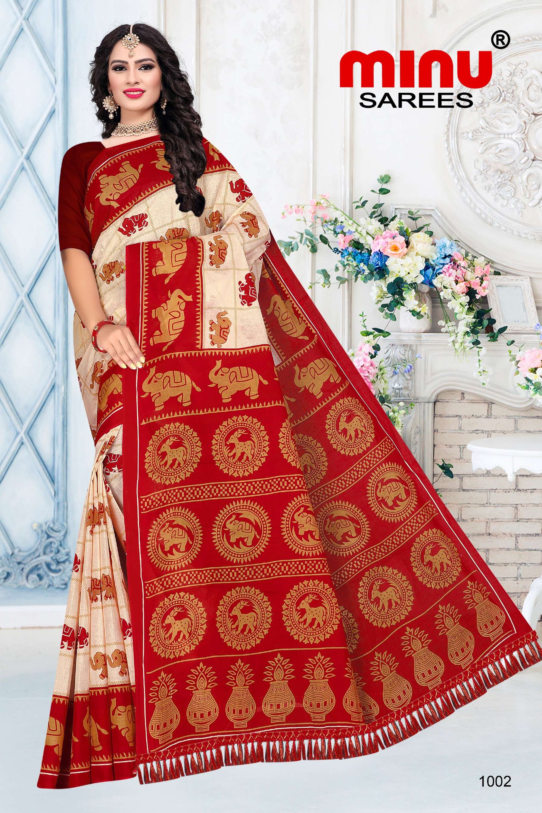Minu MISS KOLKATA Cotton Printed Saree-12P Catalog