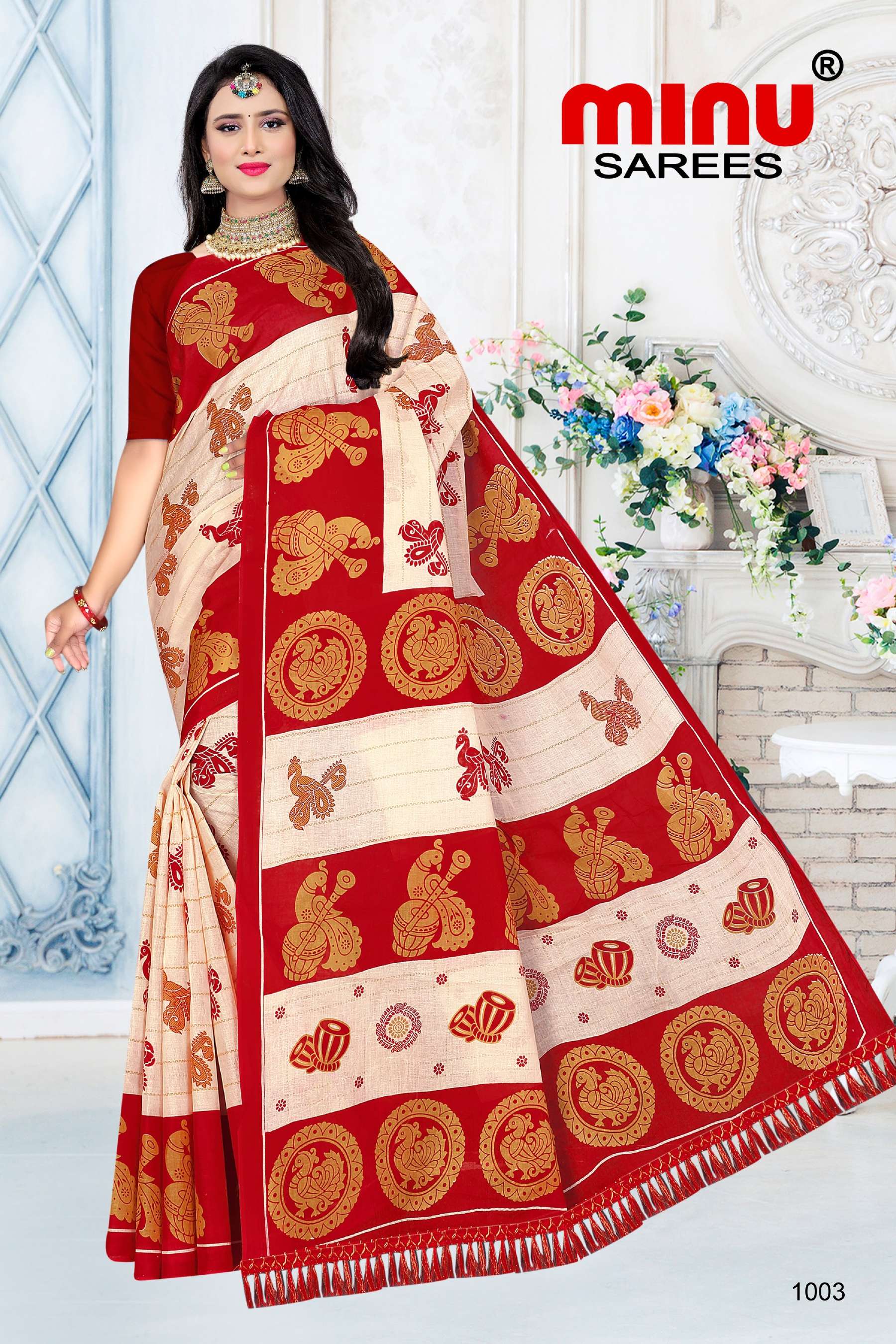 Minu MISS KOLKATA Cotton Printed Saree-12P Catalog