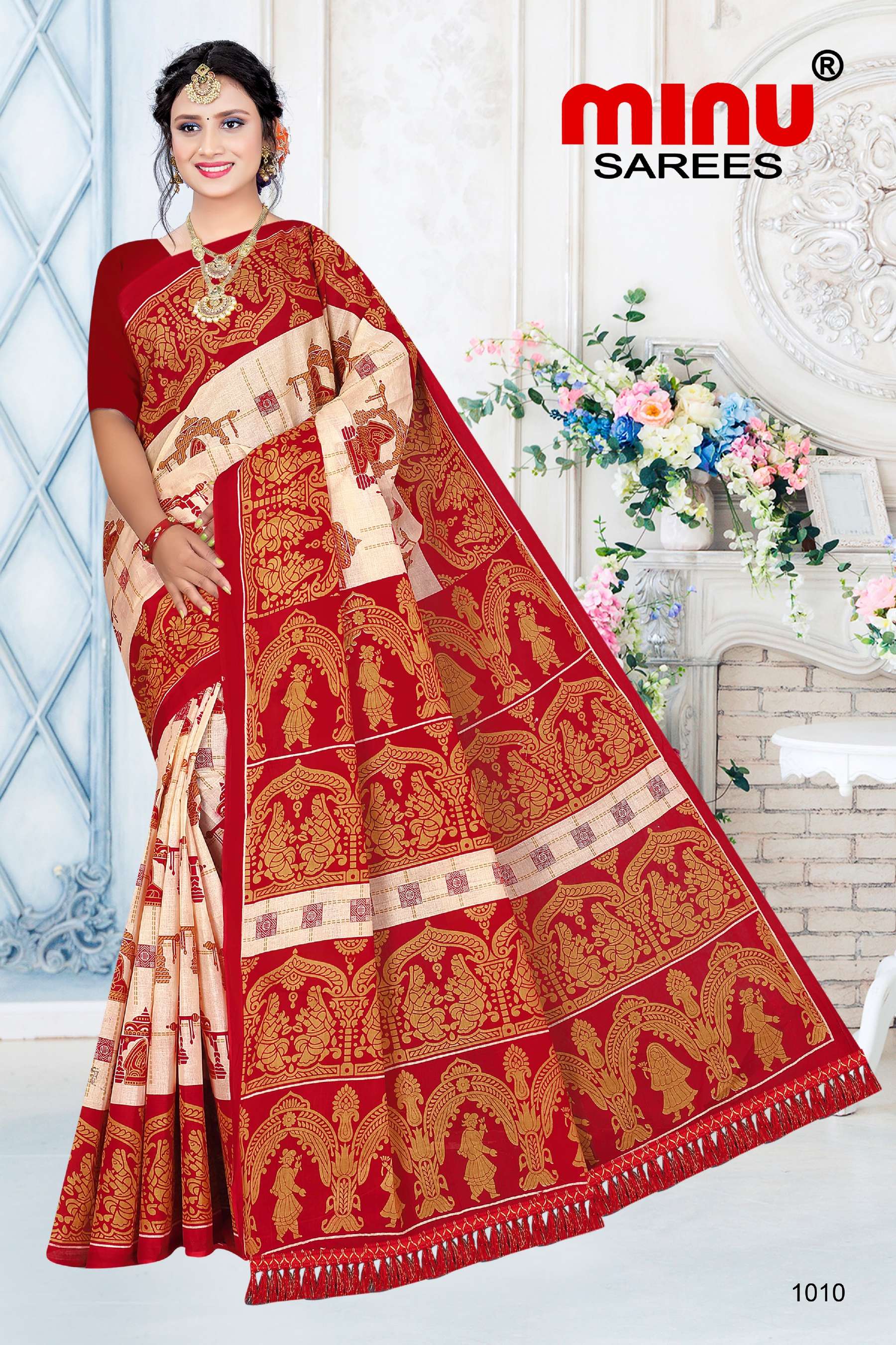 Minu MISS KOLKATA Cotton Printed Saree-12P Catalog