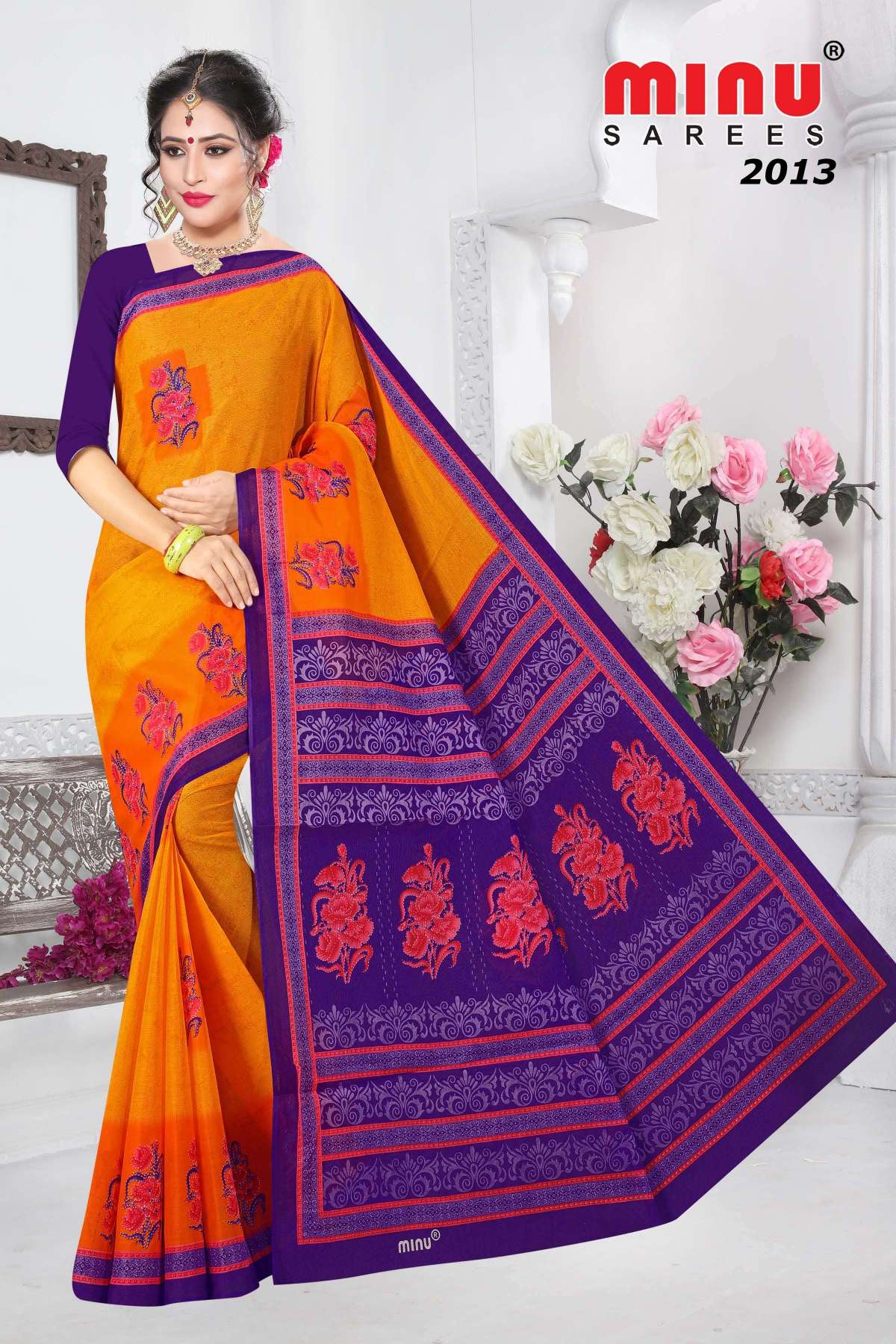 Minu PARI Cotton Printed Saree-12P Catalog