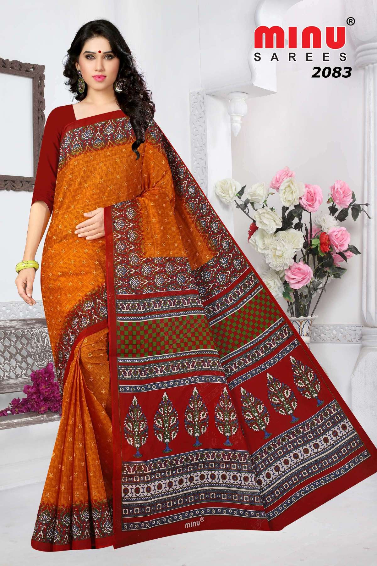 Minu PARI Cotton Printed Saree-12P Catalog