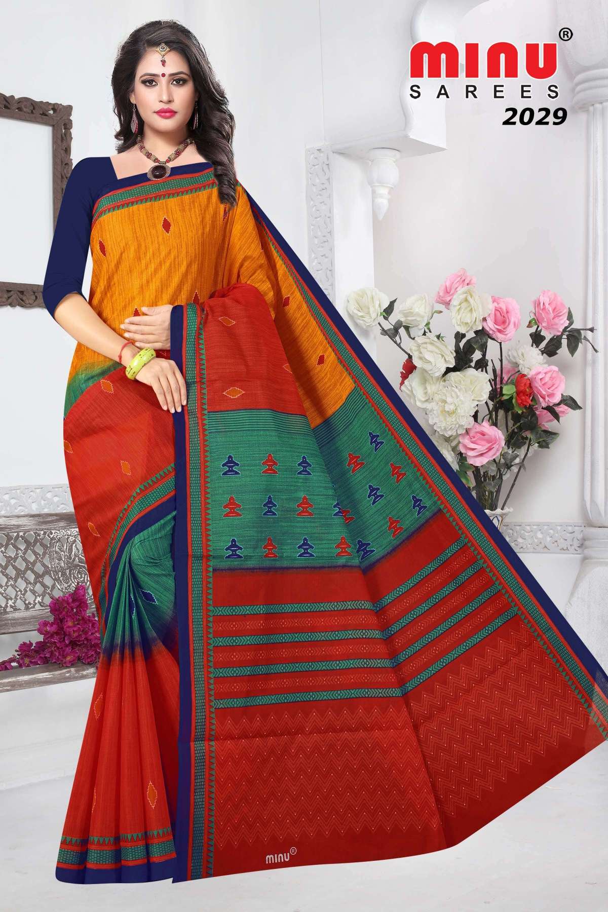 Minu PARI Cotton Printed Saree-12P Catalog