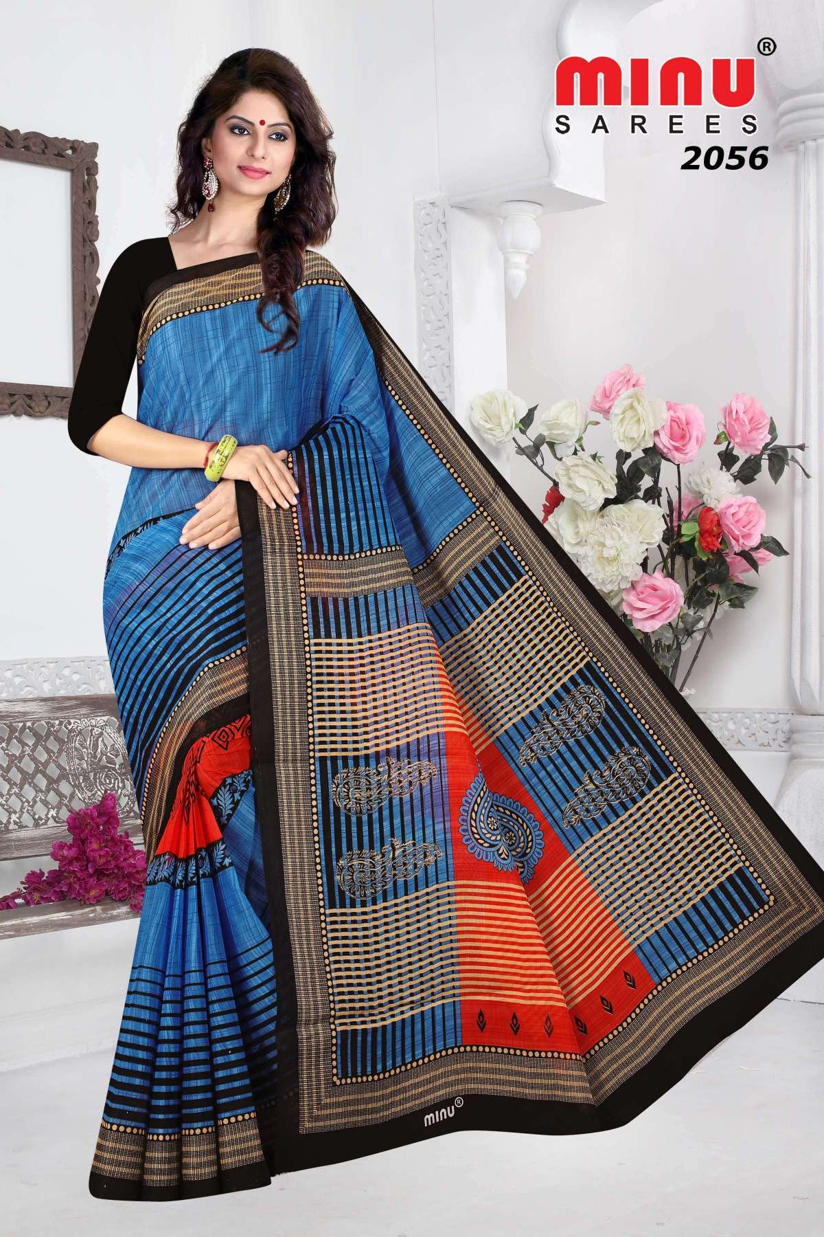 Minu PARI Cotton Printed Saree-12P Catalog