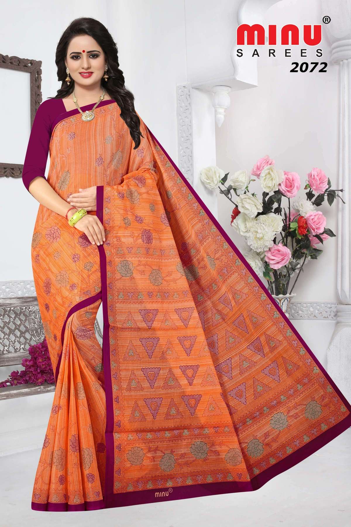 Minu PARI Cotton Printed Saree-12P Catalog