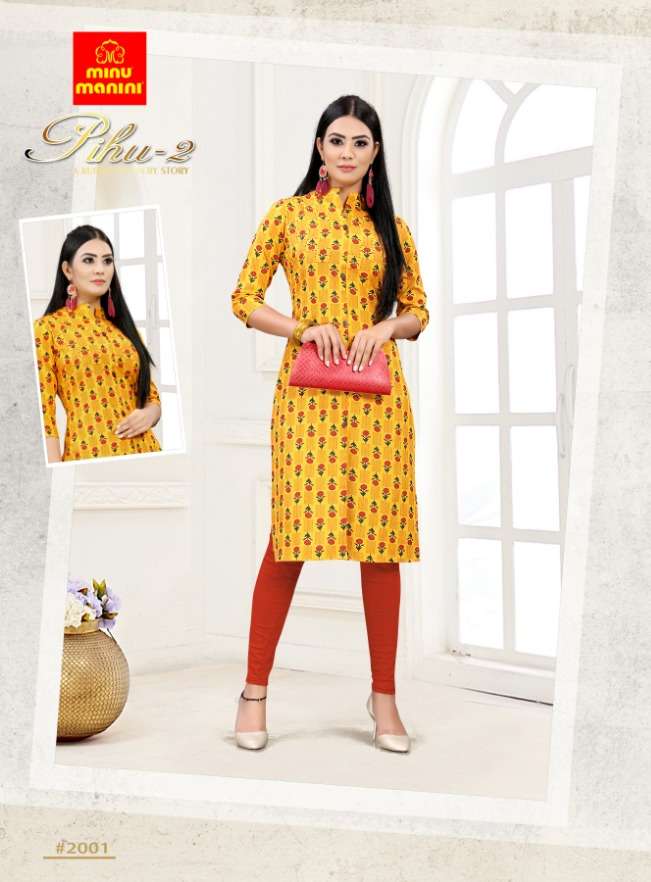 Minu PIHU vol-2 Cotton Kurtis-6P Catalog