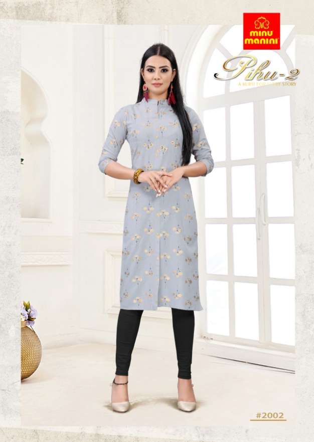 Minu PIHU vol-2 Cotton Kurtis-6P Catalog