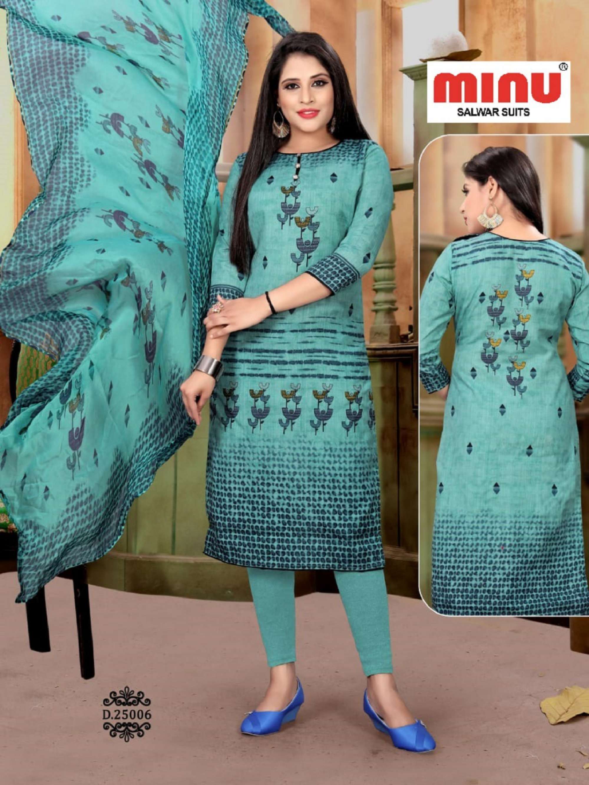 Minu PRAGATI Cotton Printed Dress Material-12P Catalog
