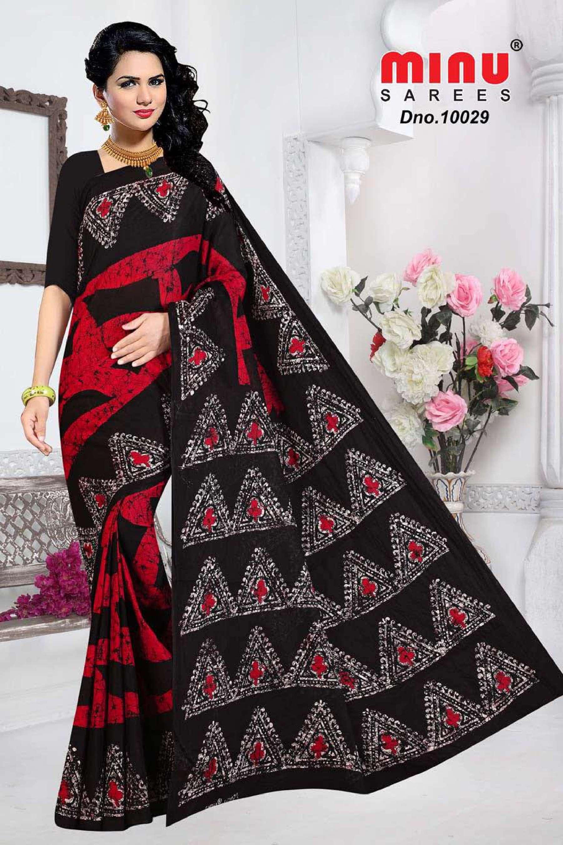 Minu PREMIUM BATIK Cotton Saree-10P Catalog