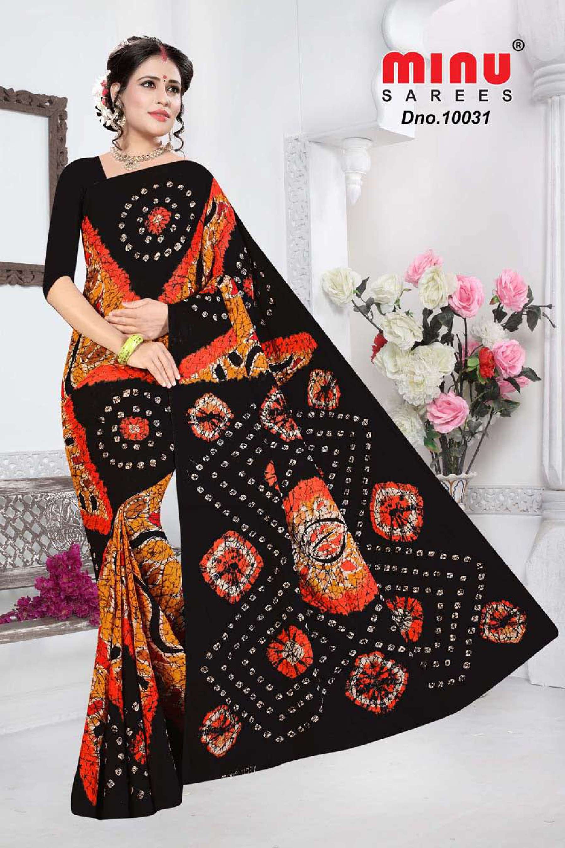 Minu PREMIUM BATIK Cotton Saree-10P Catalog