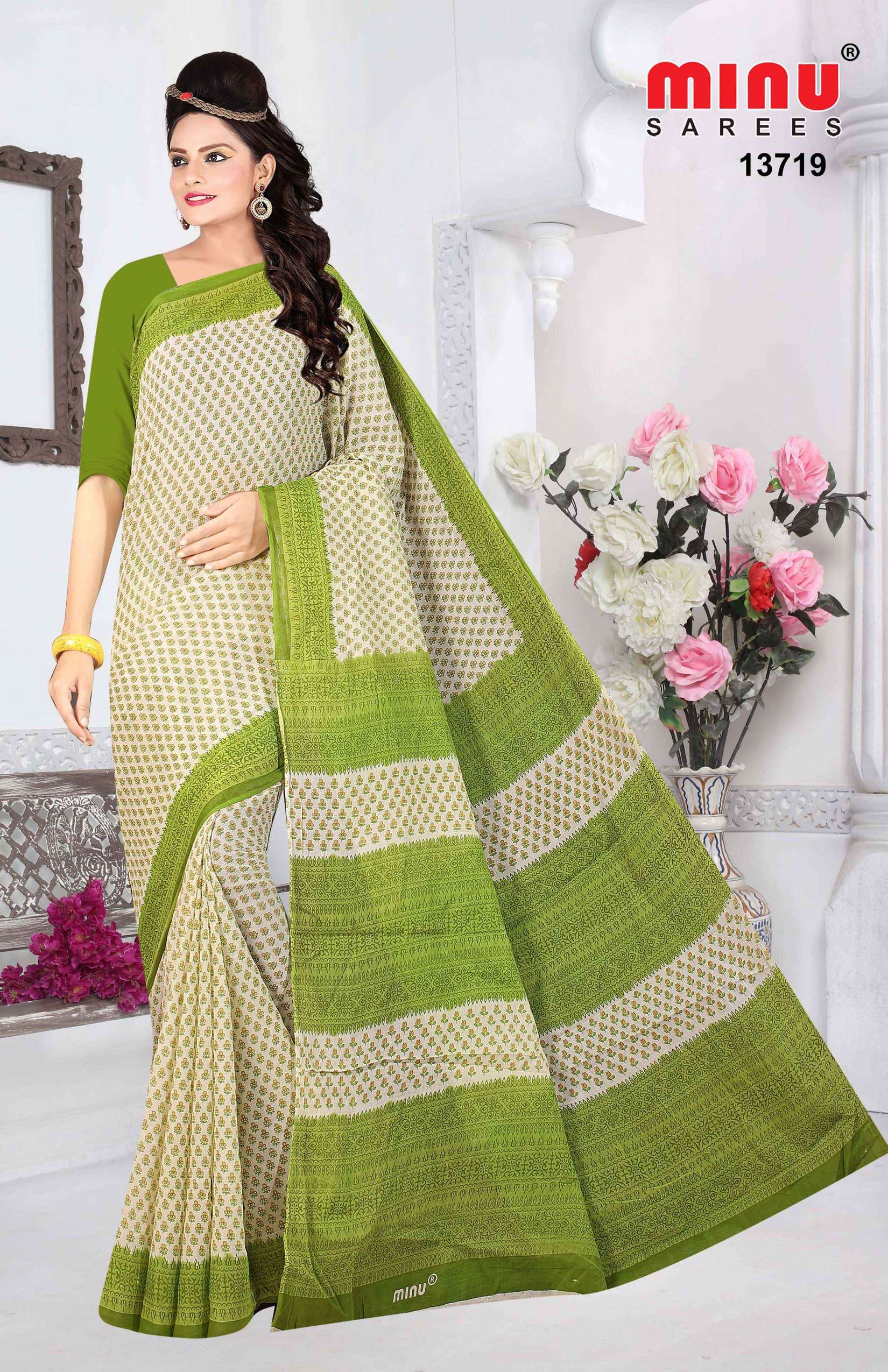 Minu PRIYADARSHINI Pure Cotton Printed Saree Catalog For Daily Wear