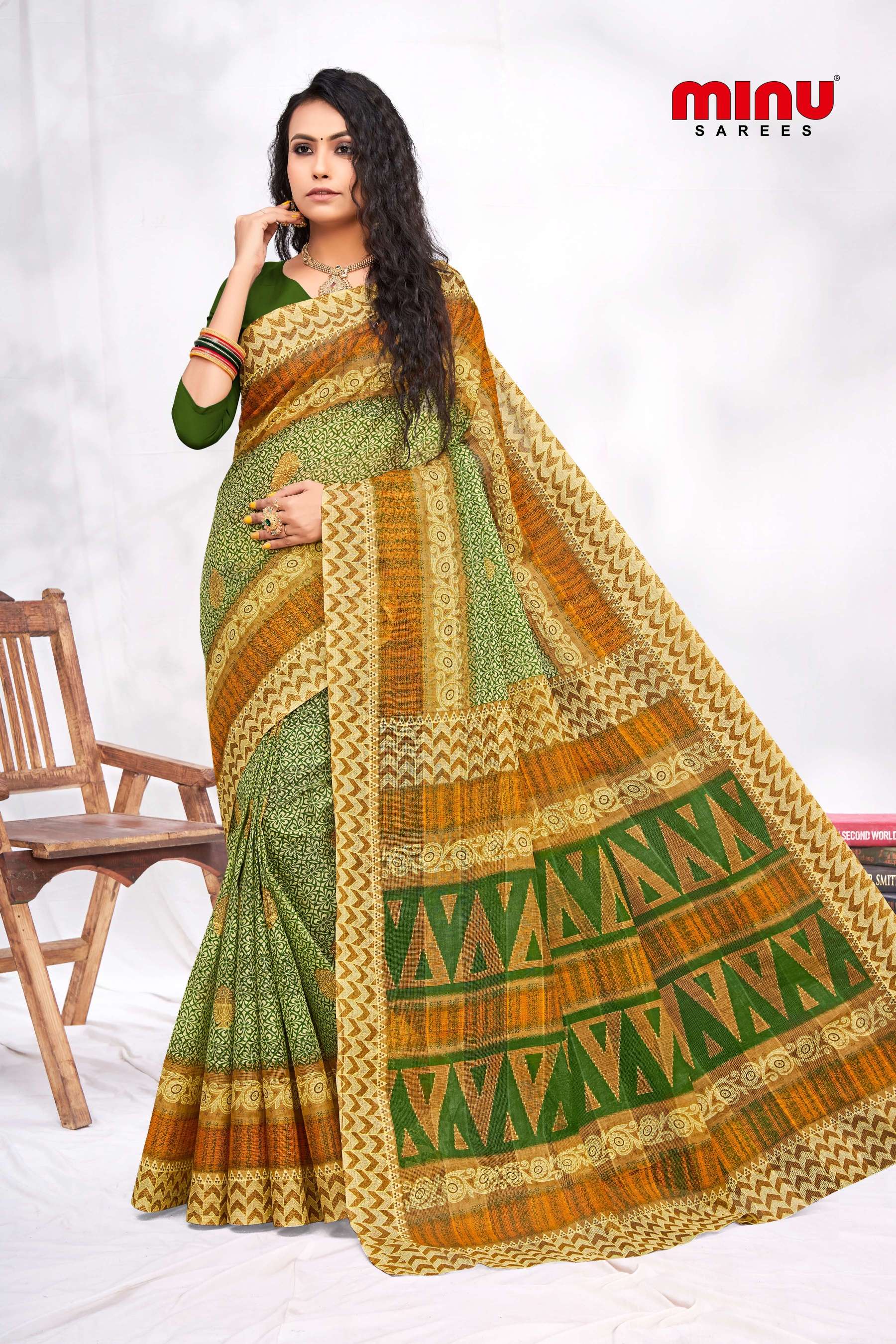 Minu SHREYA Cotton Saree-10P Catalog