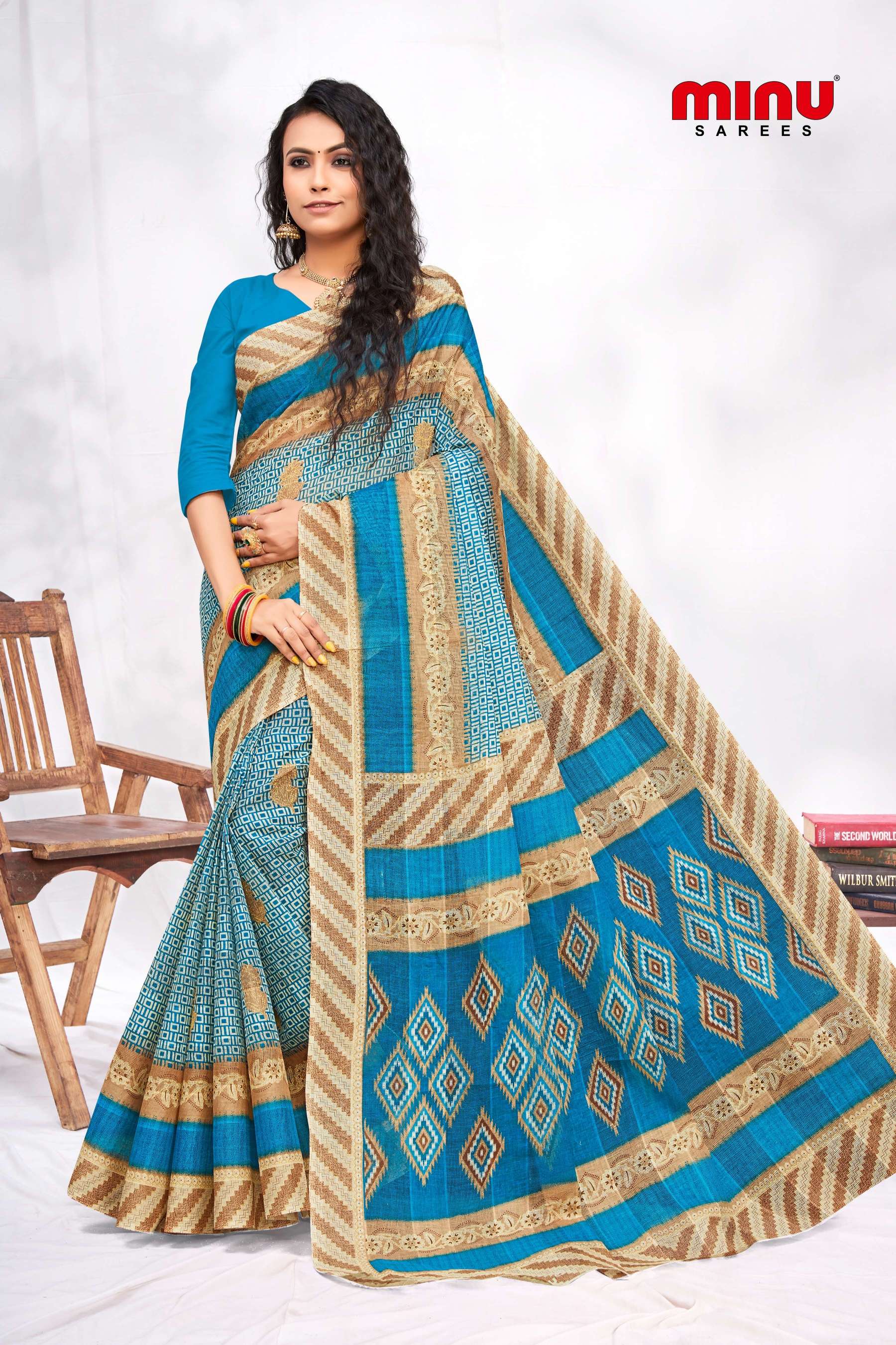 Minu SHREYA Cotton Saree-10P Catalog
