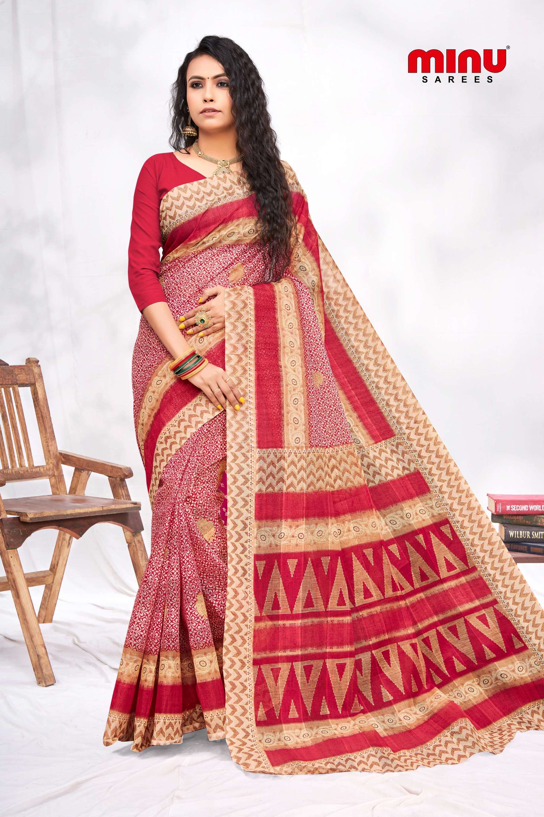 Minu SHREYA Cotton Saree-10P Catalog