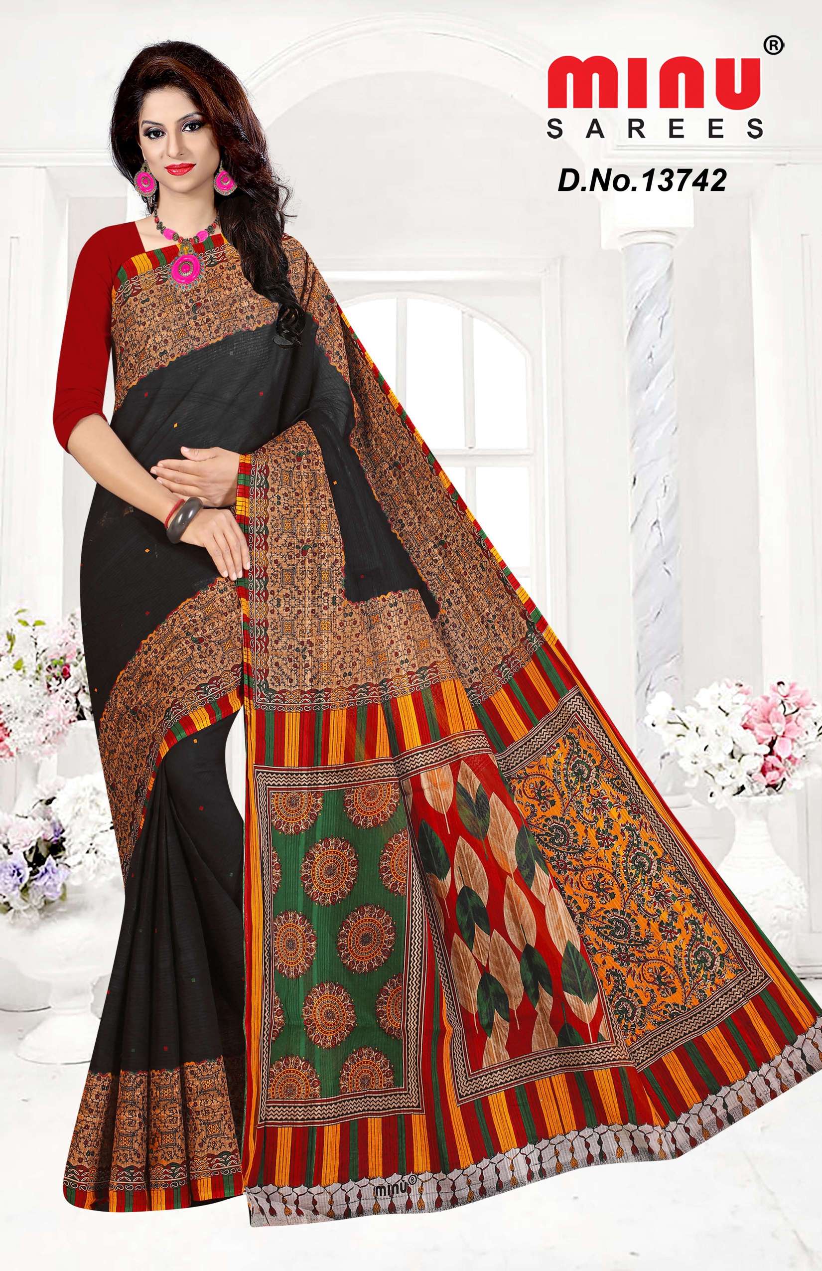 Minu SITARA (BP) Cotton Saree-10P Catalog