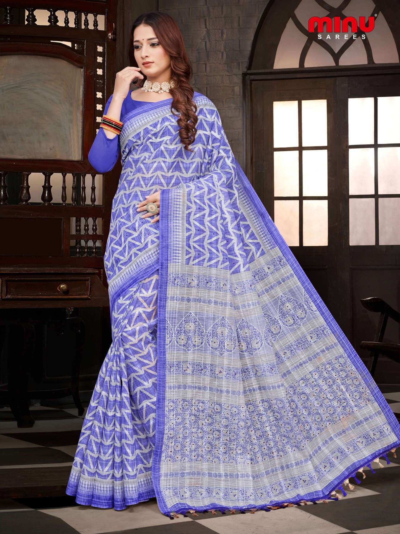 Minu SPRING BLOSSOM Cotton Saree-8P Catalog