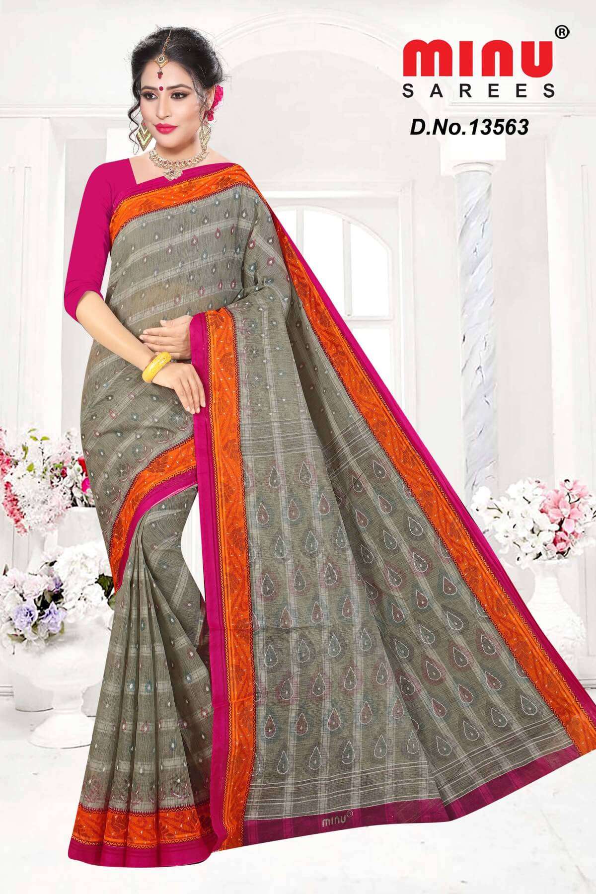 Minu SUNANDA Cotton Printed Saree-10P Catalog