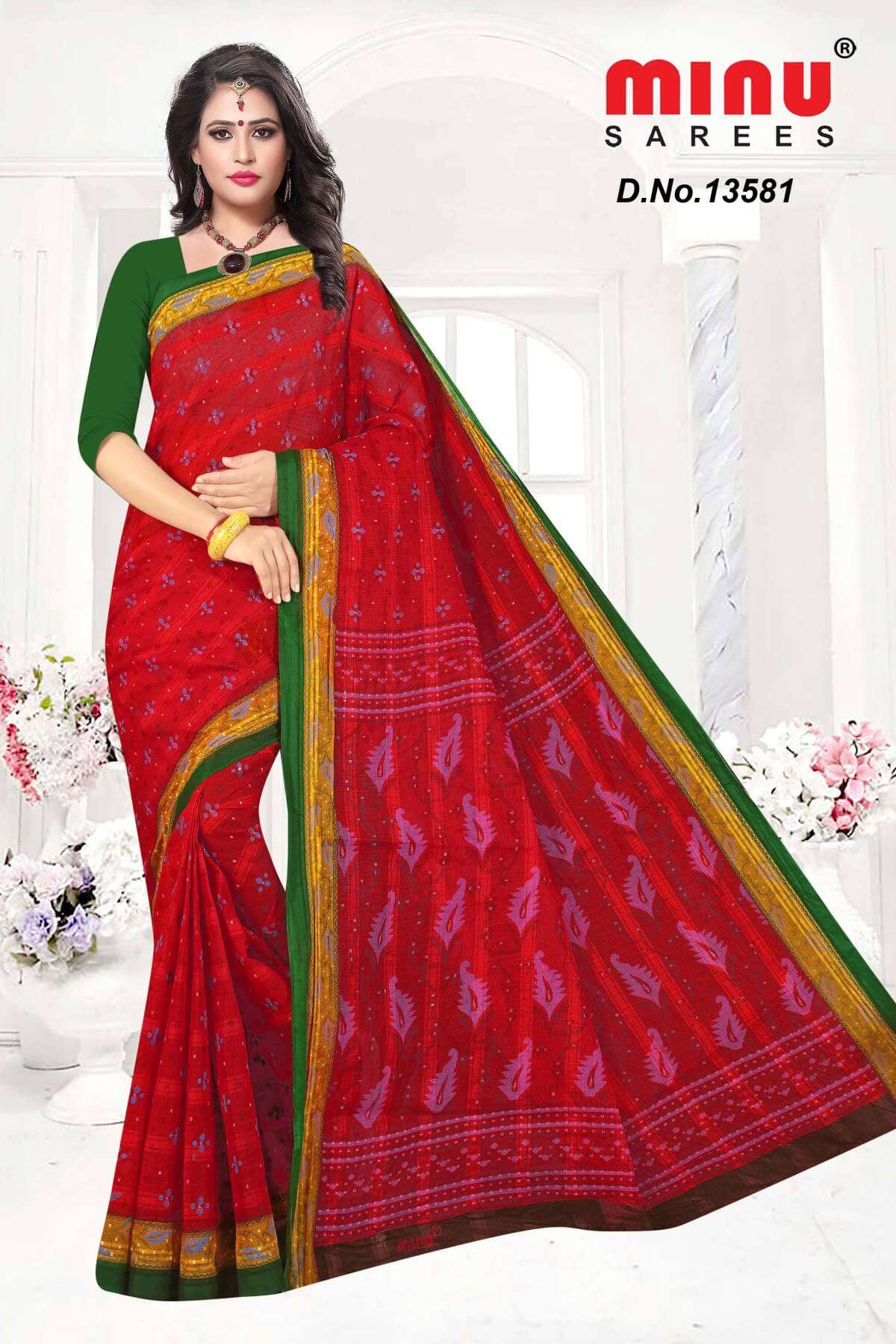 Minu SUNANDA Cotton Printed Saree-10P Catalog