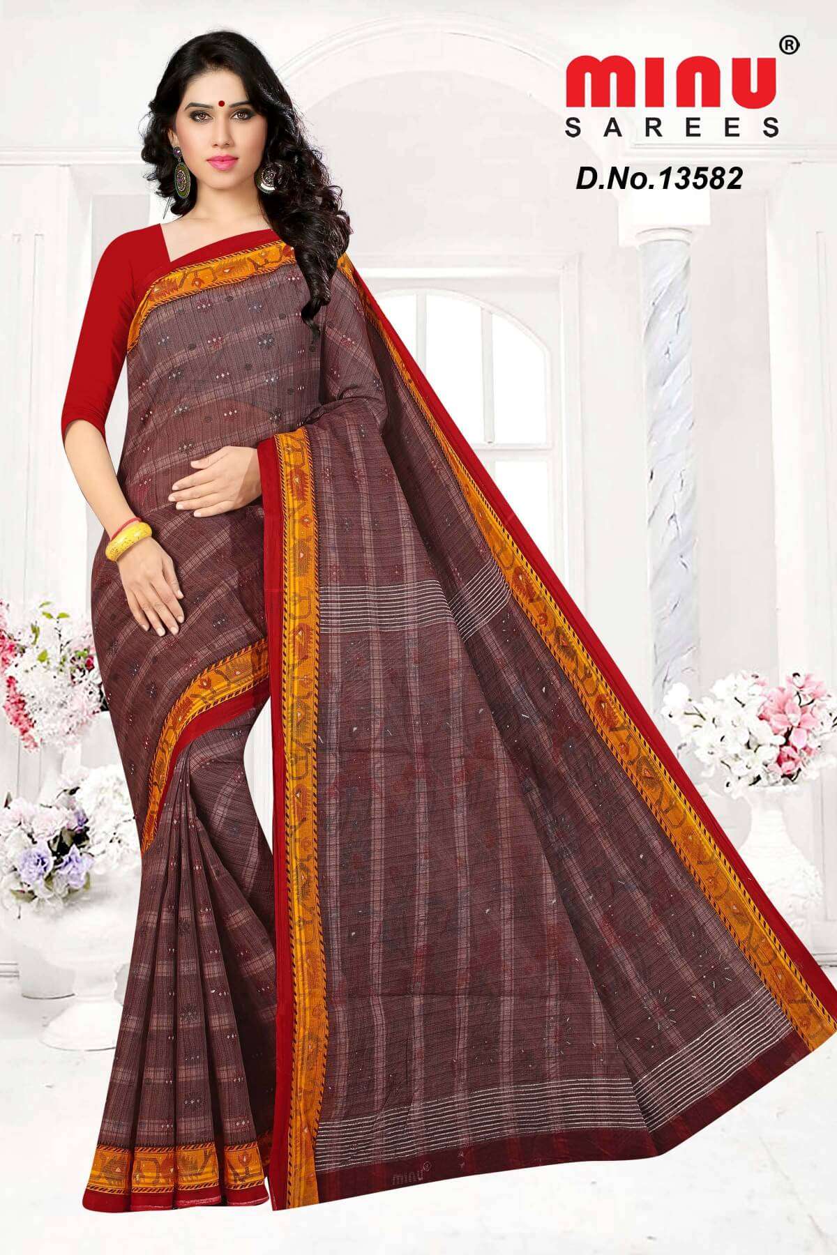 Minu SUNANDA Cotton Printed Saree-10P Catalog